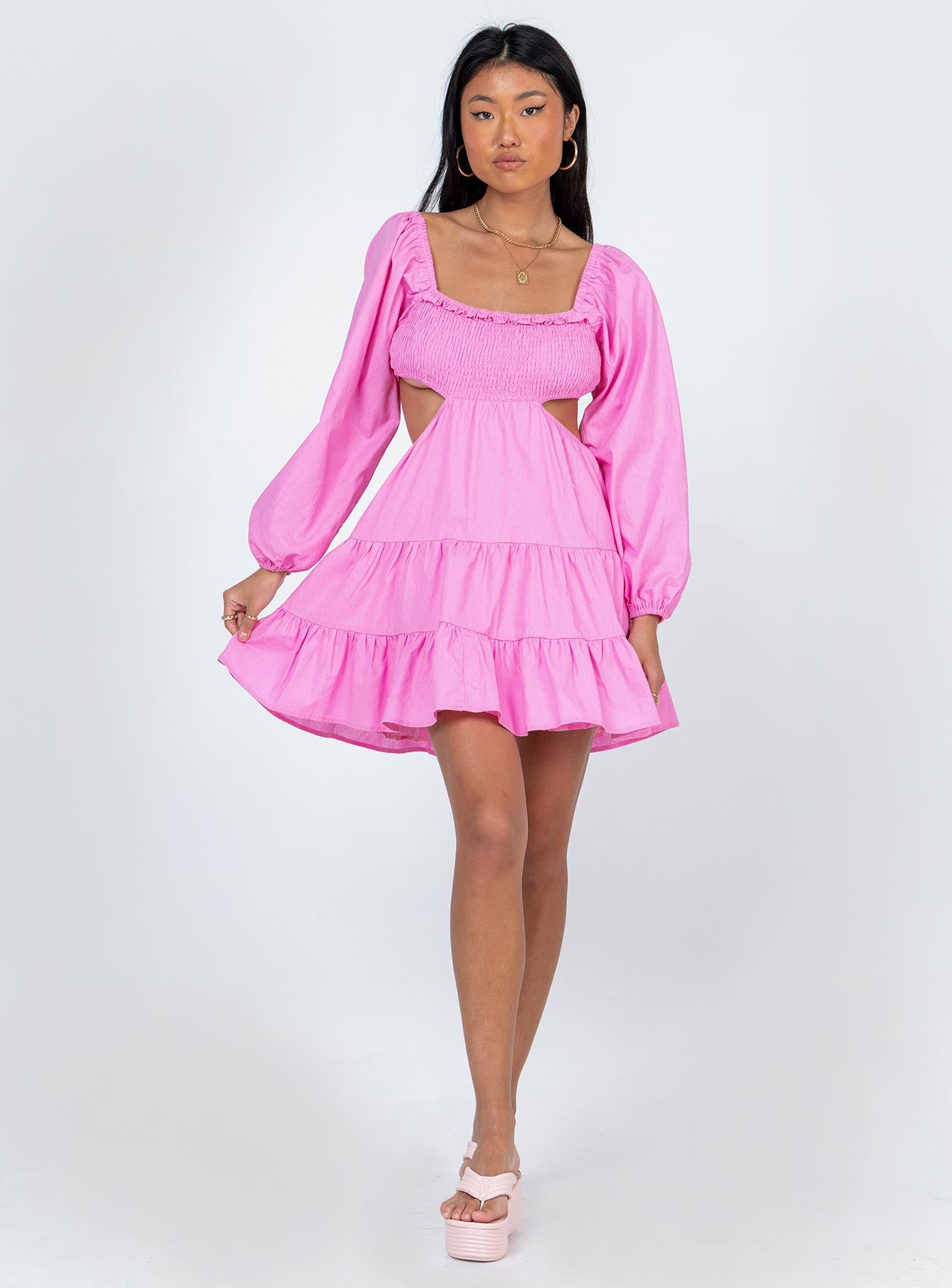 Landen Mini Dress Pink - Image 2