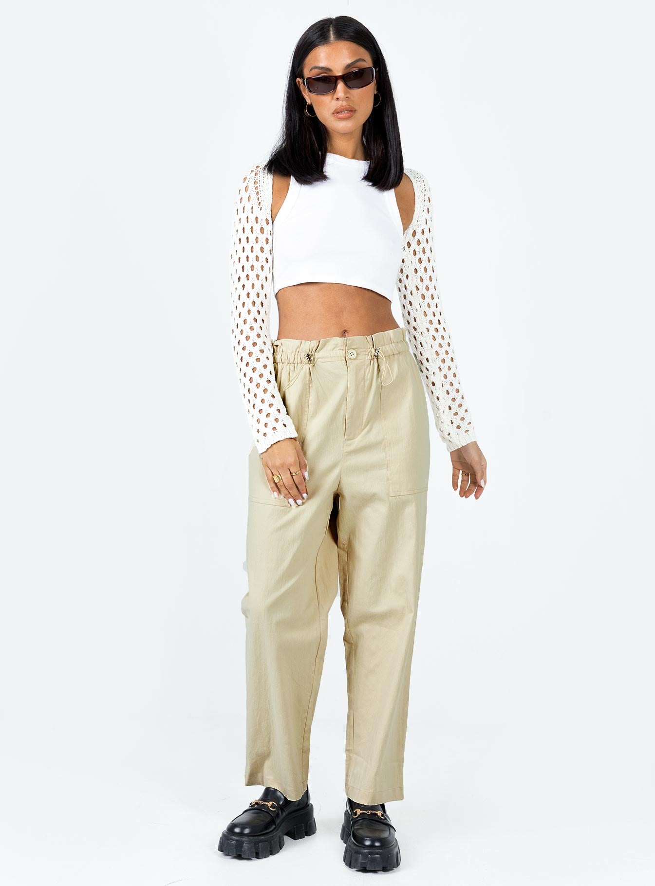 Preston Cargo Pant Beige - Image 2