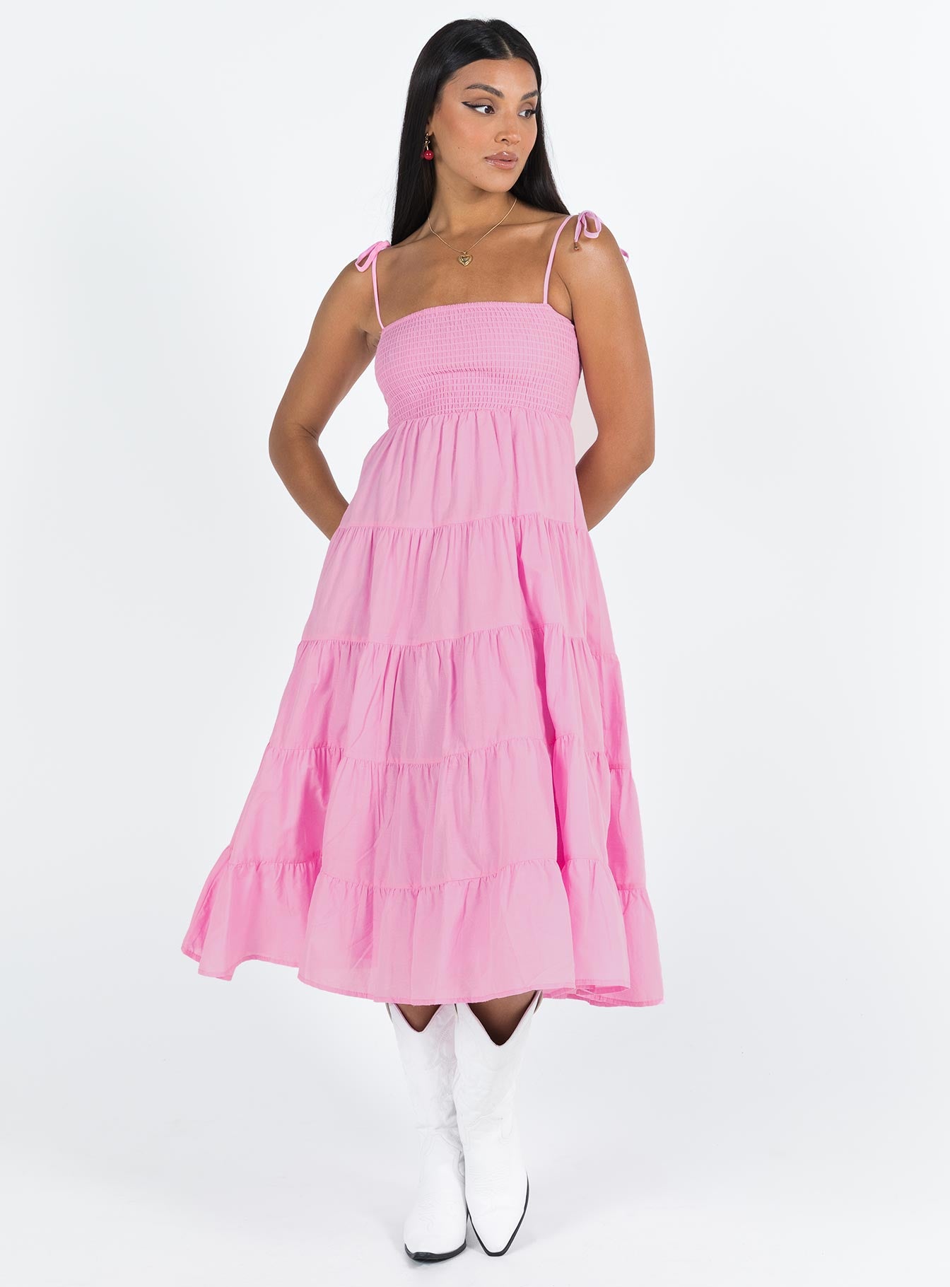 Macer Maxi Dress Pink - Image 3
