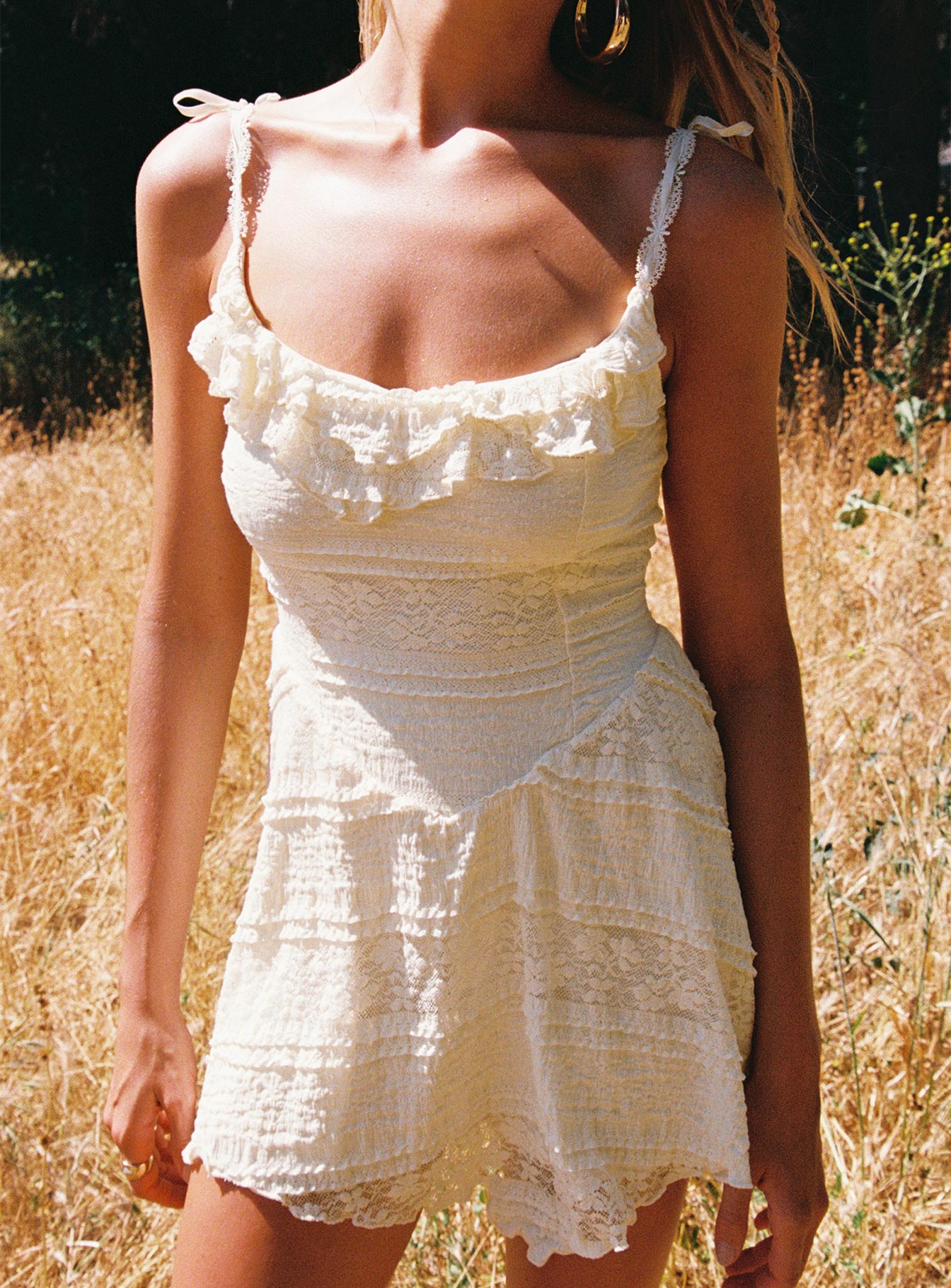 Dwyer Mini Dress Cream - Image 13