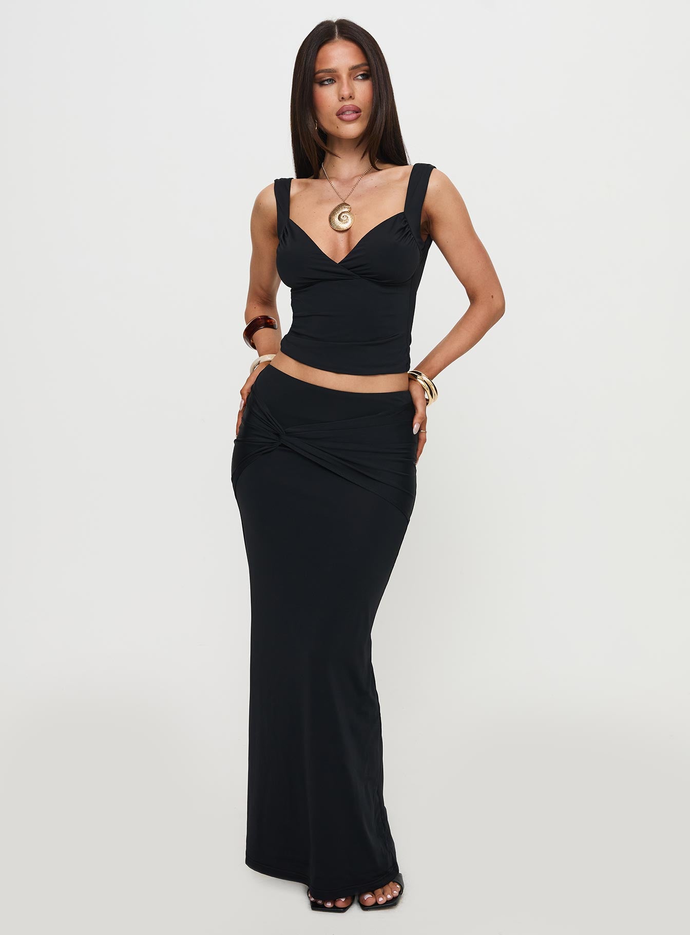 Jaymie Tie Back Set Black - Image 2