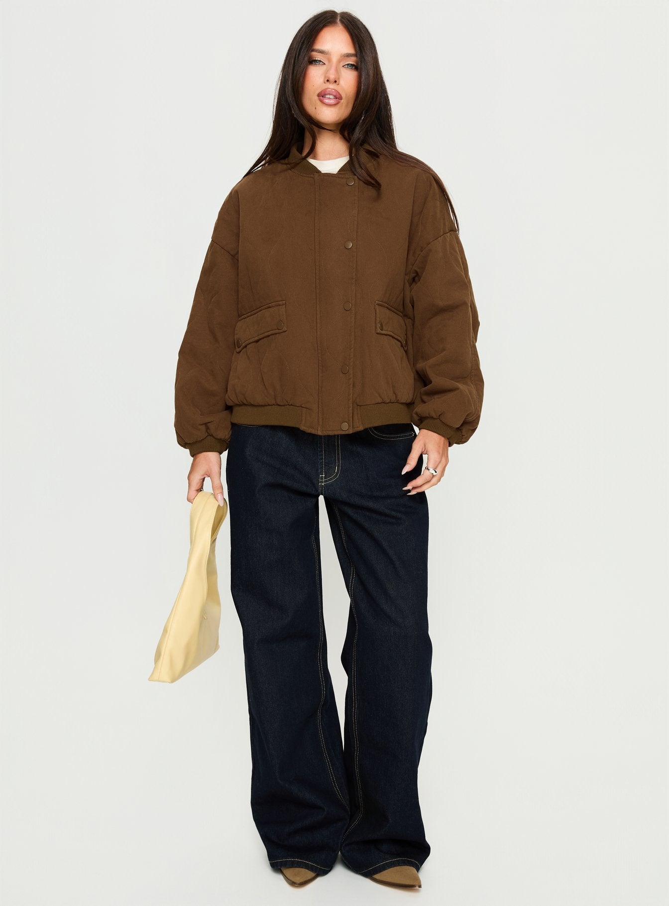 Stick Season Quilted Jacket Brown - Image 2