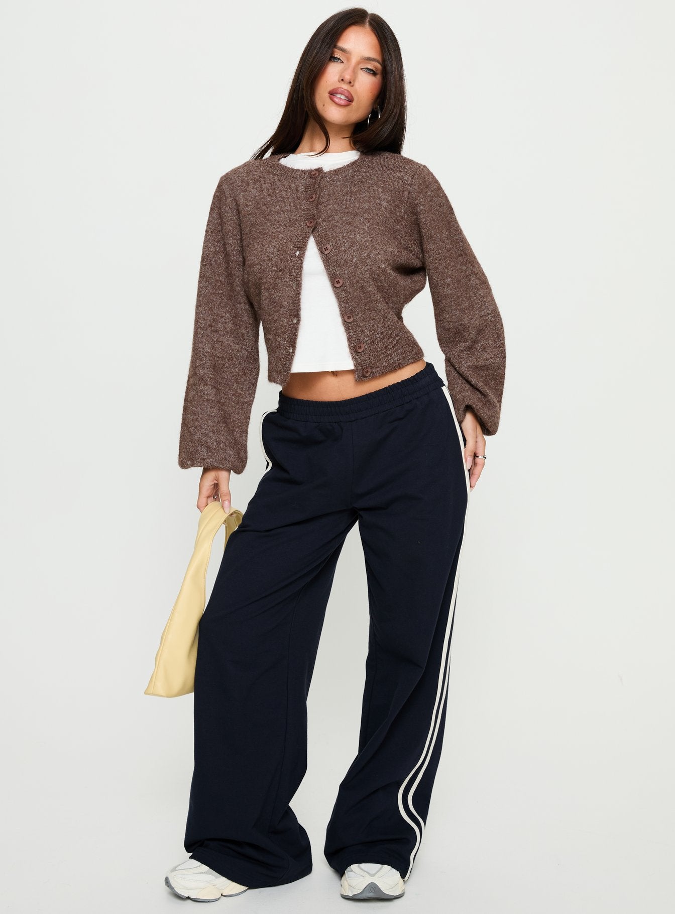 Dawsen Button Down Cardigan Brown - Image 2