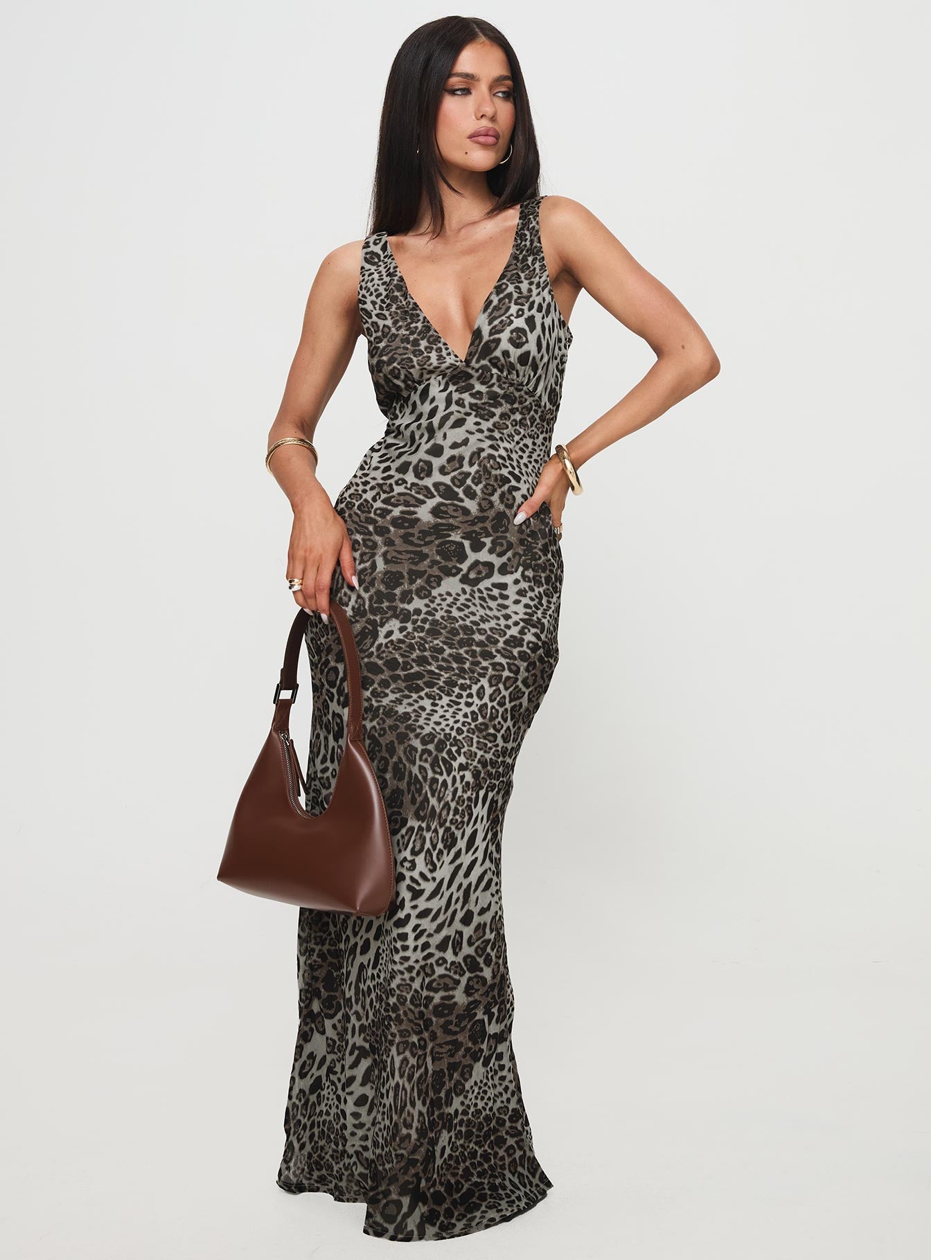 Nellie Maxi Dress Leopard - Image 2