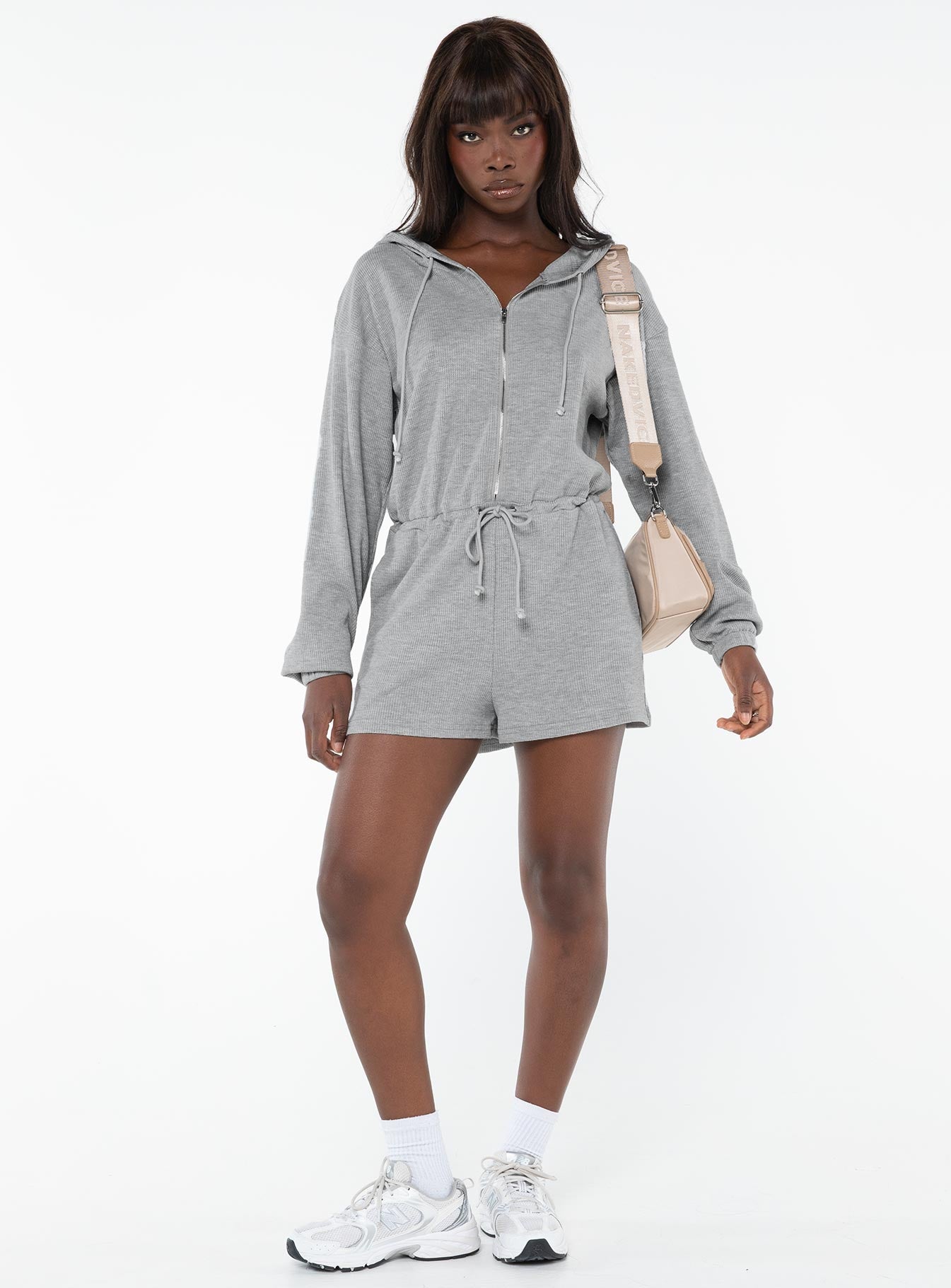 Jeanette Hooded Romper Grey - Image 3