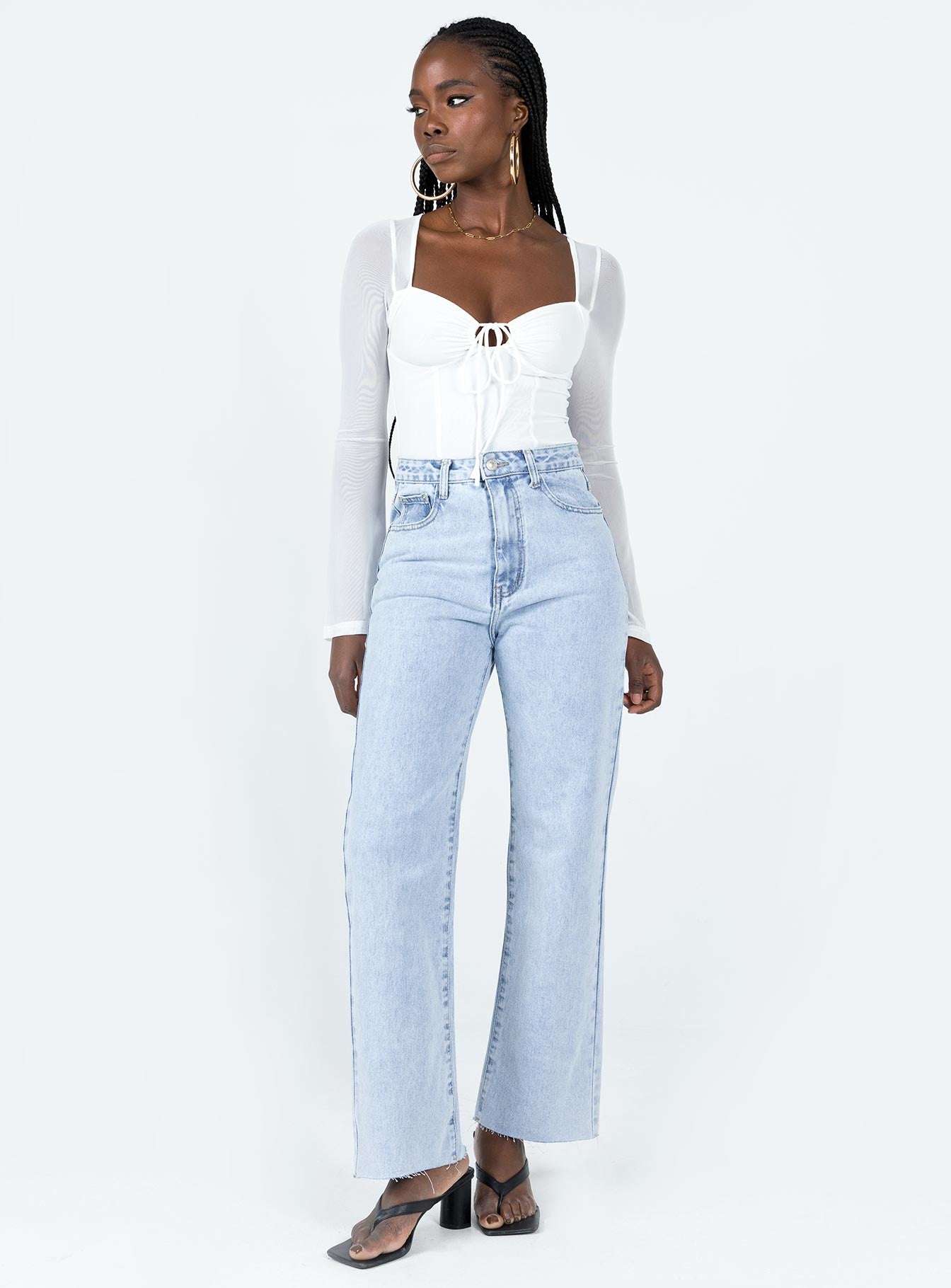 Queenstown Straight Leg Jeans Light Wash Denim - Image 3