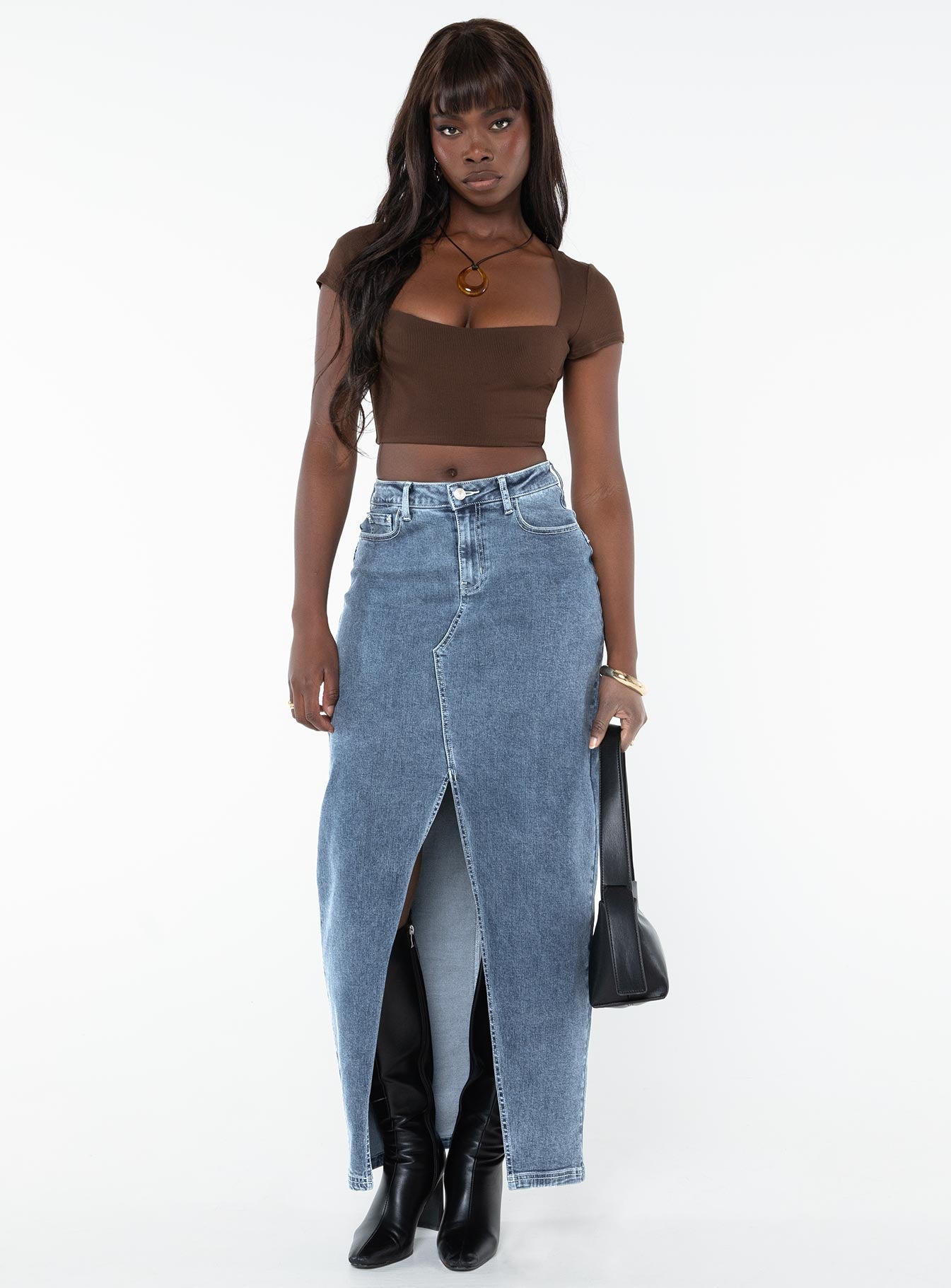 Nolan Short Sleeve Top Brown - Image 3