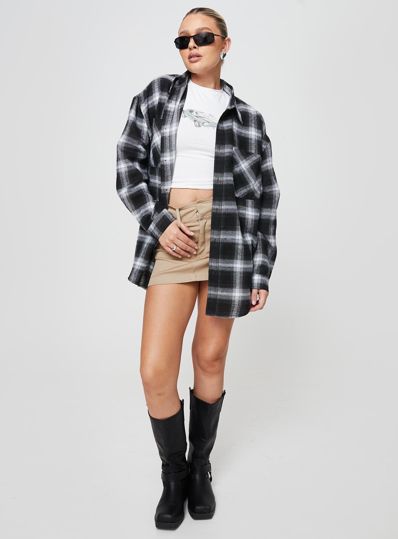 Waver Shirt Black / White Check - Image 3