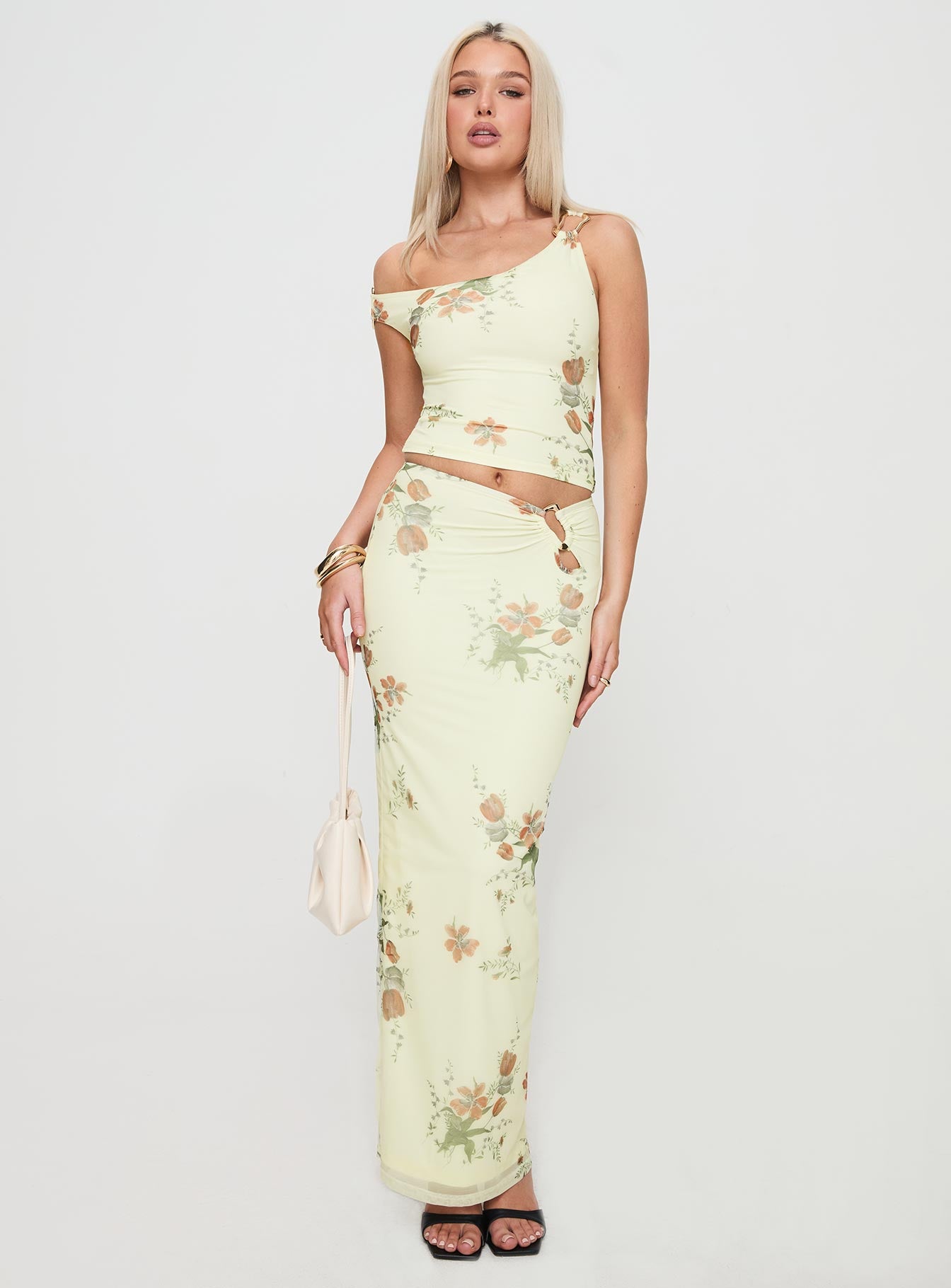 Rios Maxi Skirt Cream - Image 3