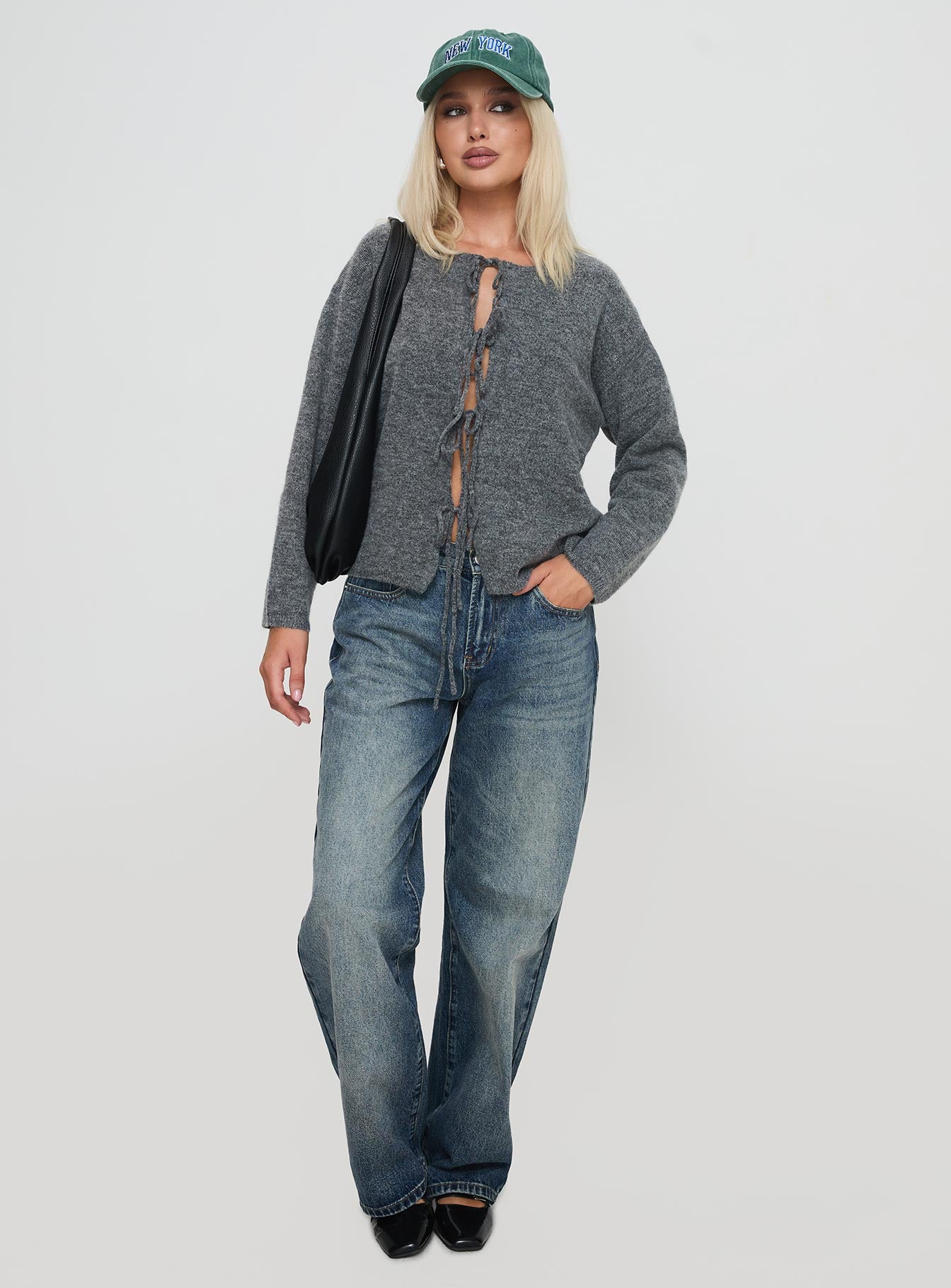 Frosty Knit Cardigan Grey - Image 2