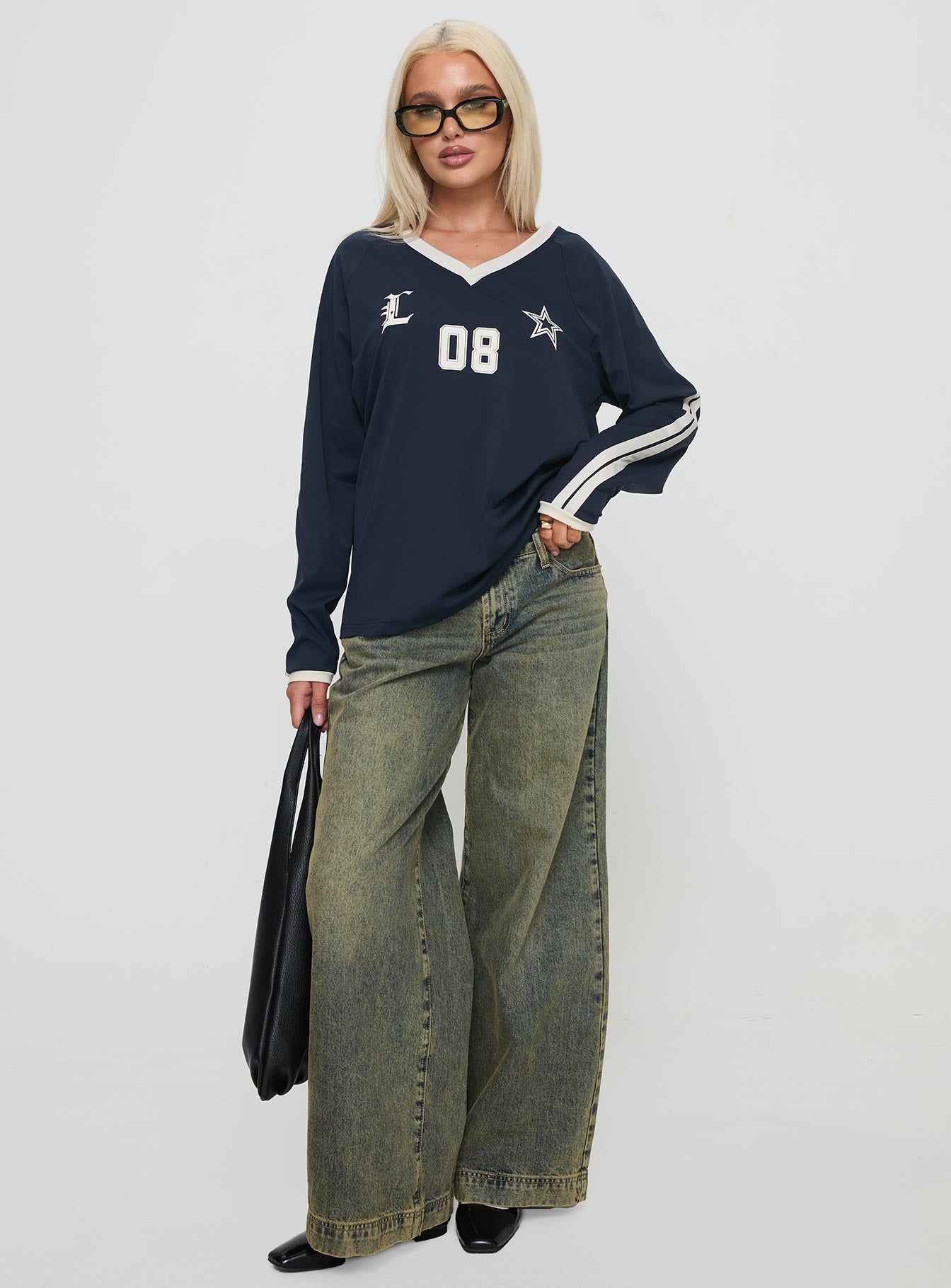 Spectate Top Long Sleeve Navy - Image 3