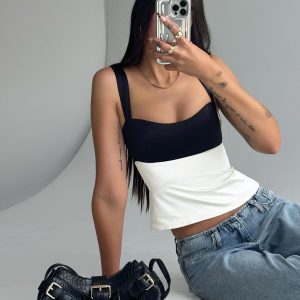 Chantell Top Black / Cream