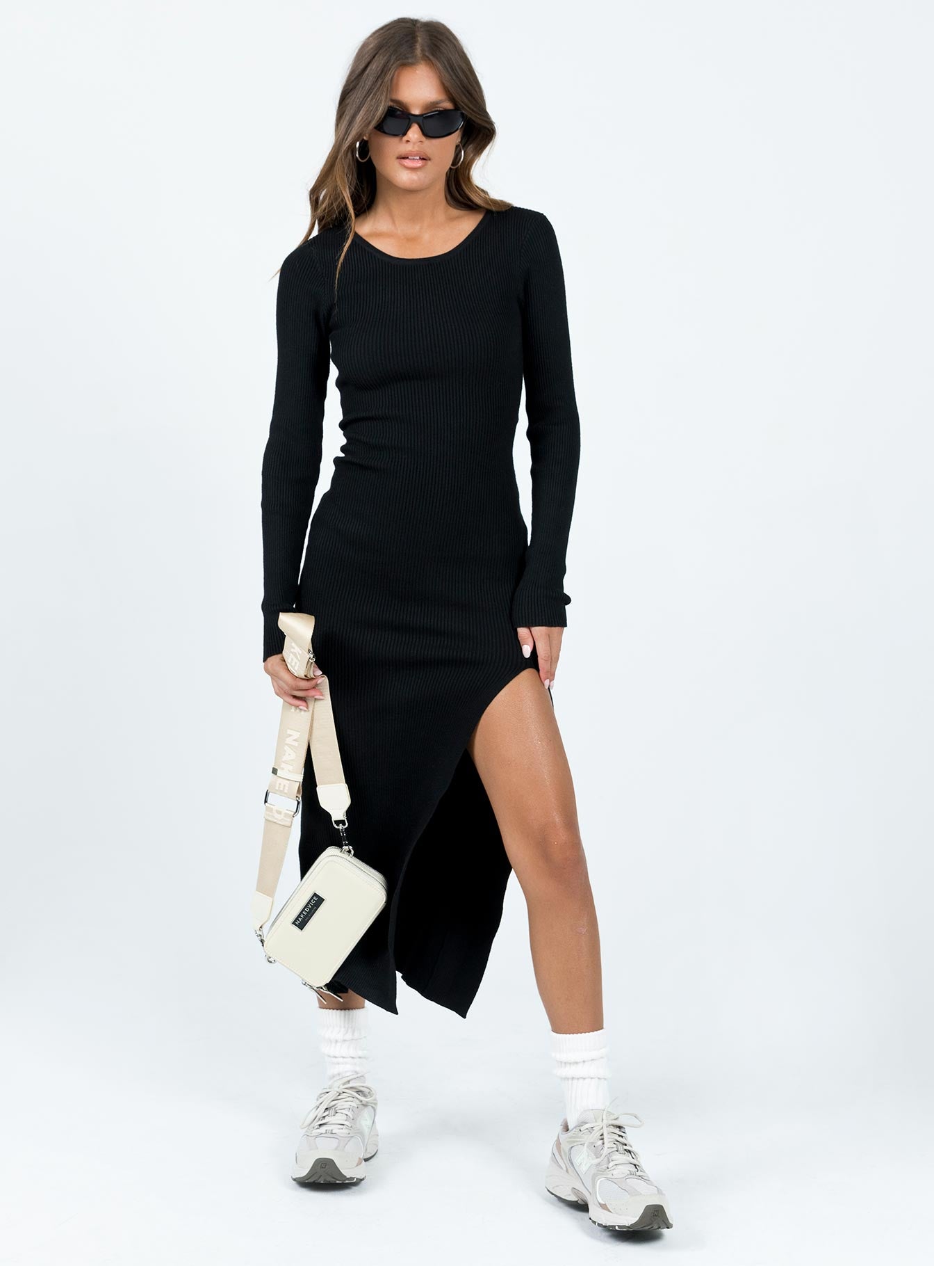 Fitro Long Sleeve Maxi Dress Black - Image 3