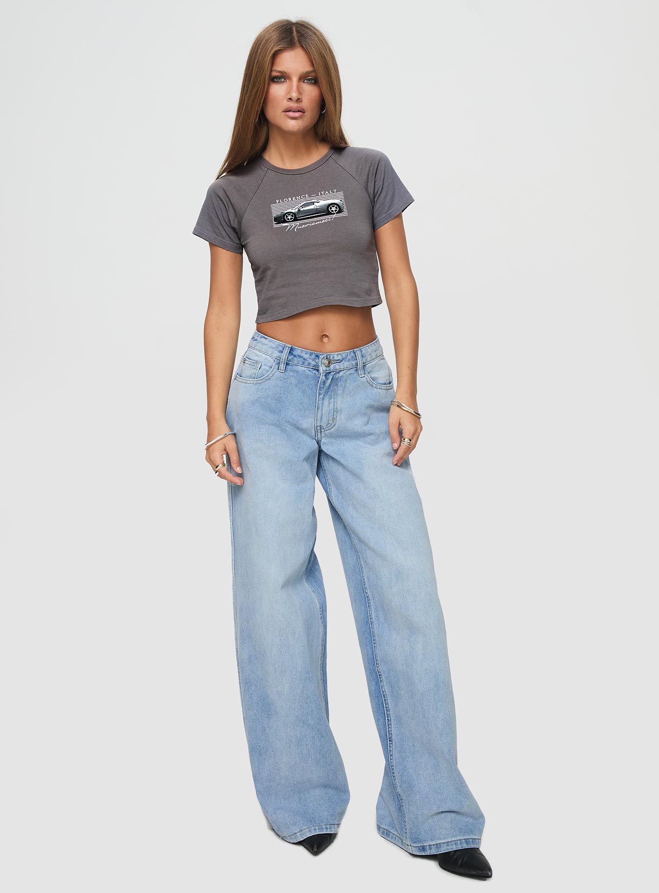 Racing Florence Baby Tee Black - Image 2