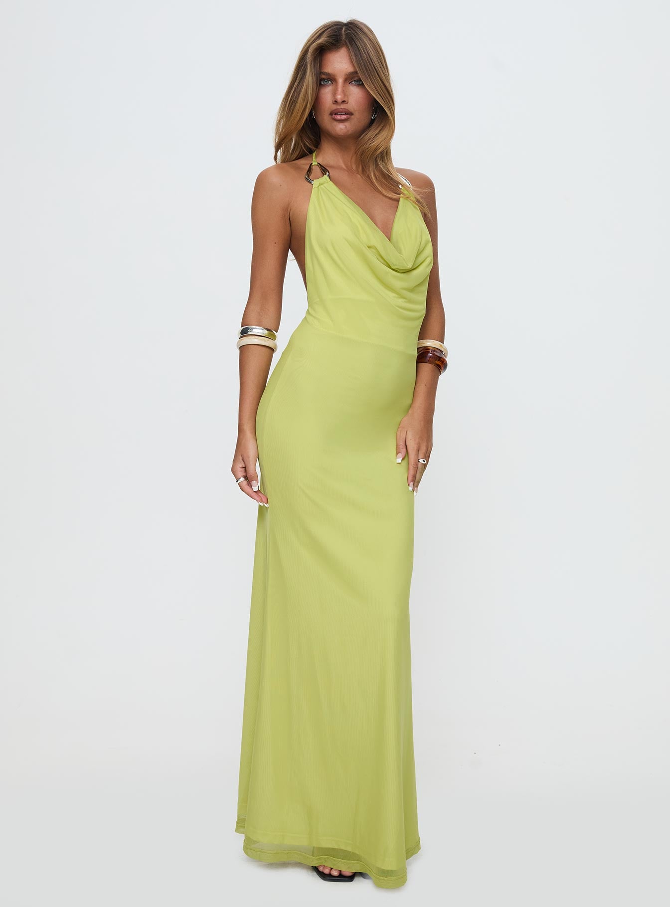 Rhaenyra Halter Maxi Dress Green - Image 3