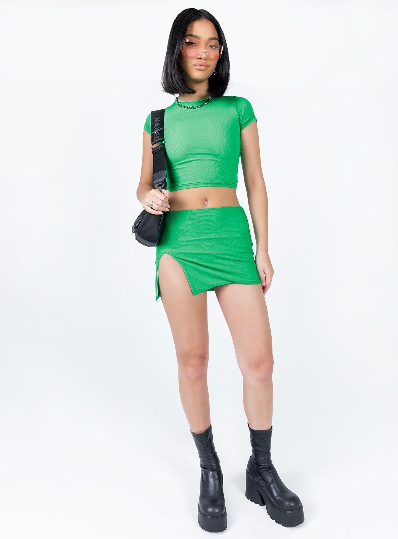 Bold Move Mini Skirt Bright Green - Image 3