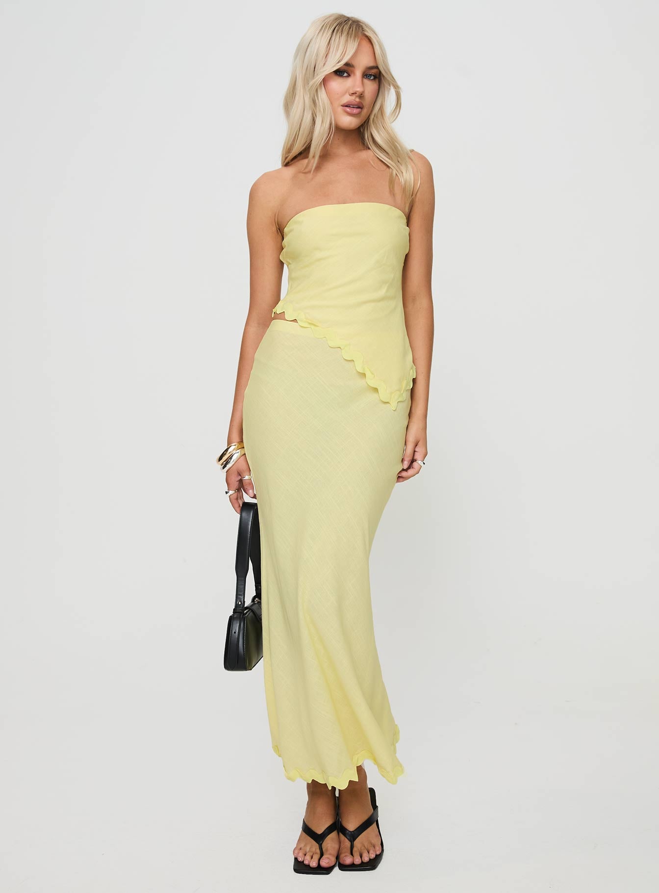Silvershore Maxi Skirt Yellow - Image 3