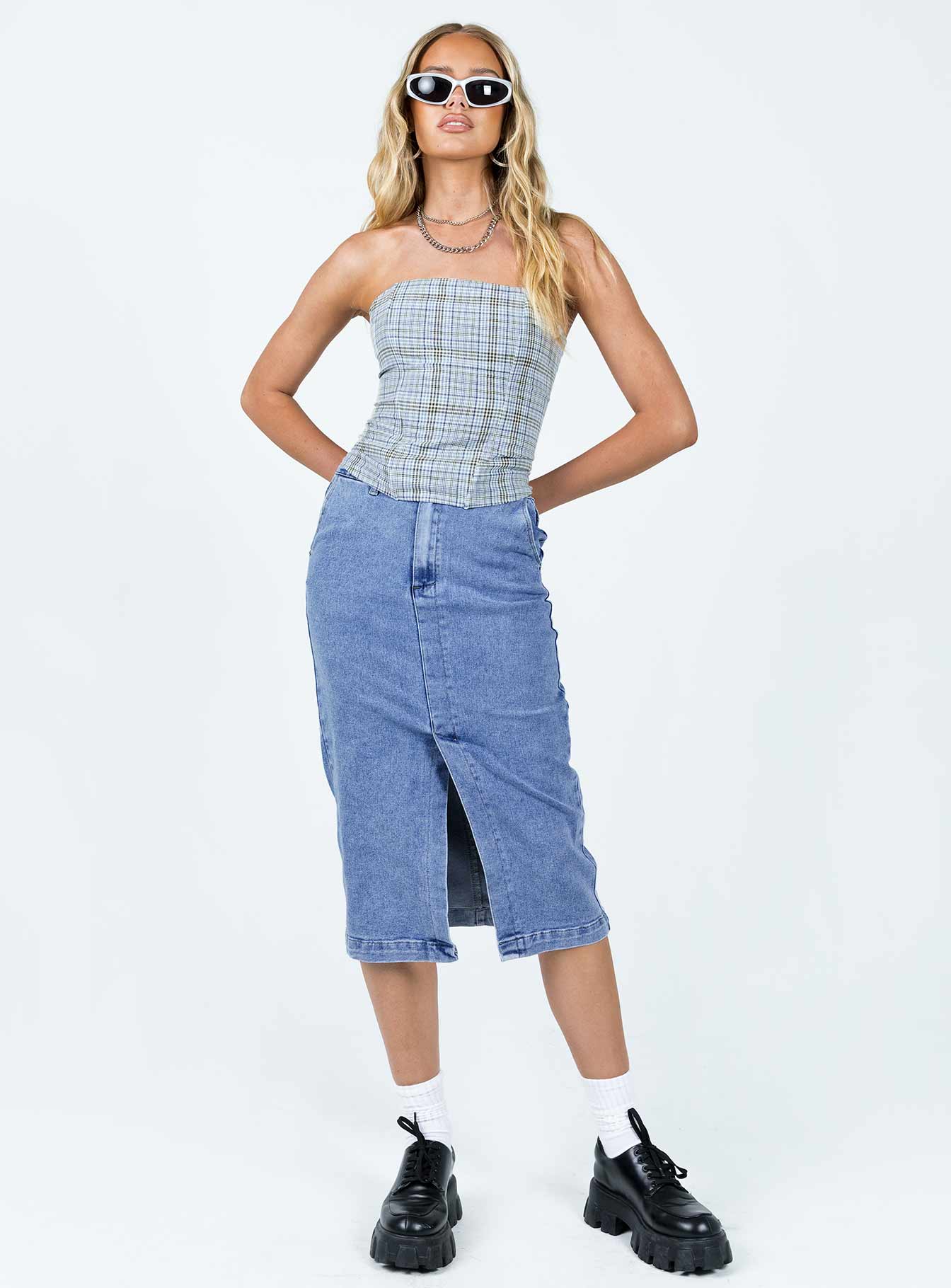 Catalonia Tube Top Blue - Image 3