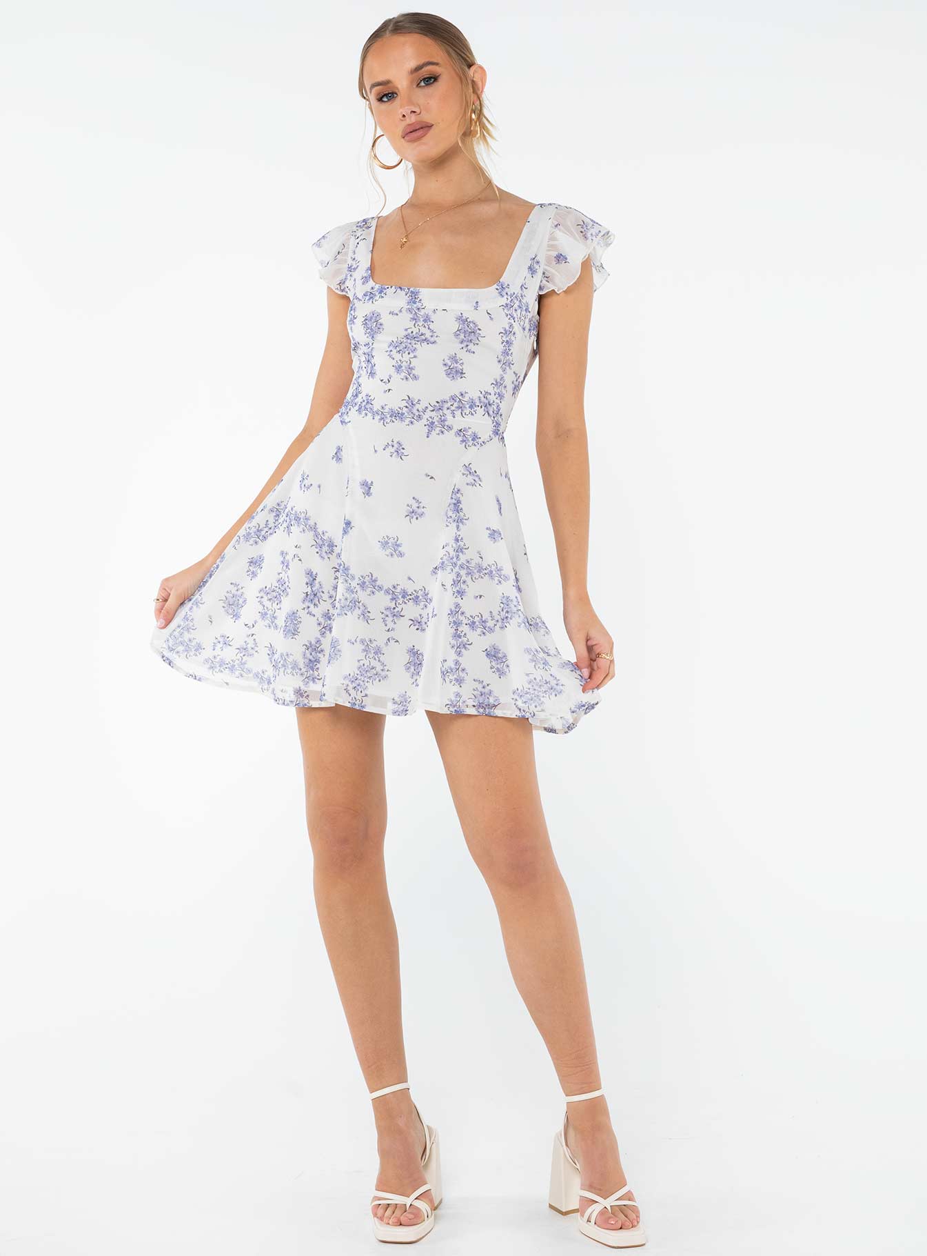 Dream Away Mini Dress Blue Multi - Image 3
