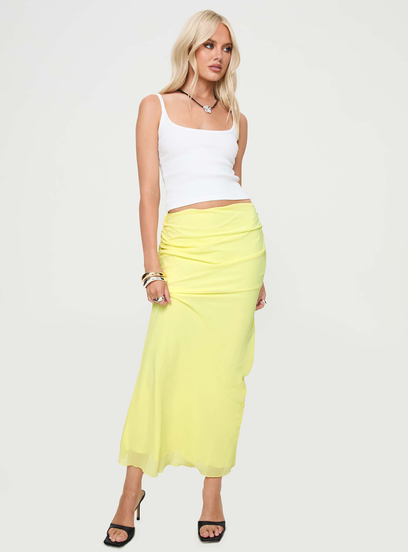 Herrera Maxi Skirt Yellow - Image 3