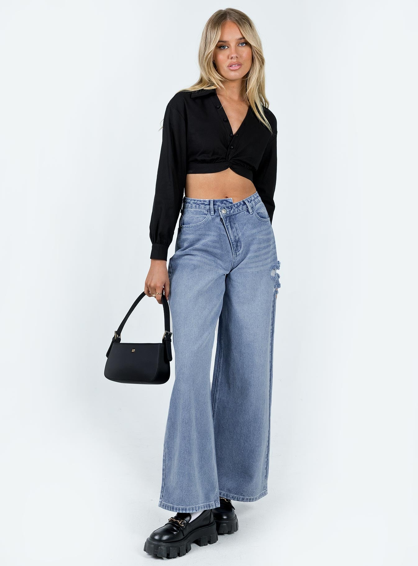 Zaxton Long Sleeve Top Black - Image 2