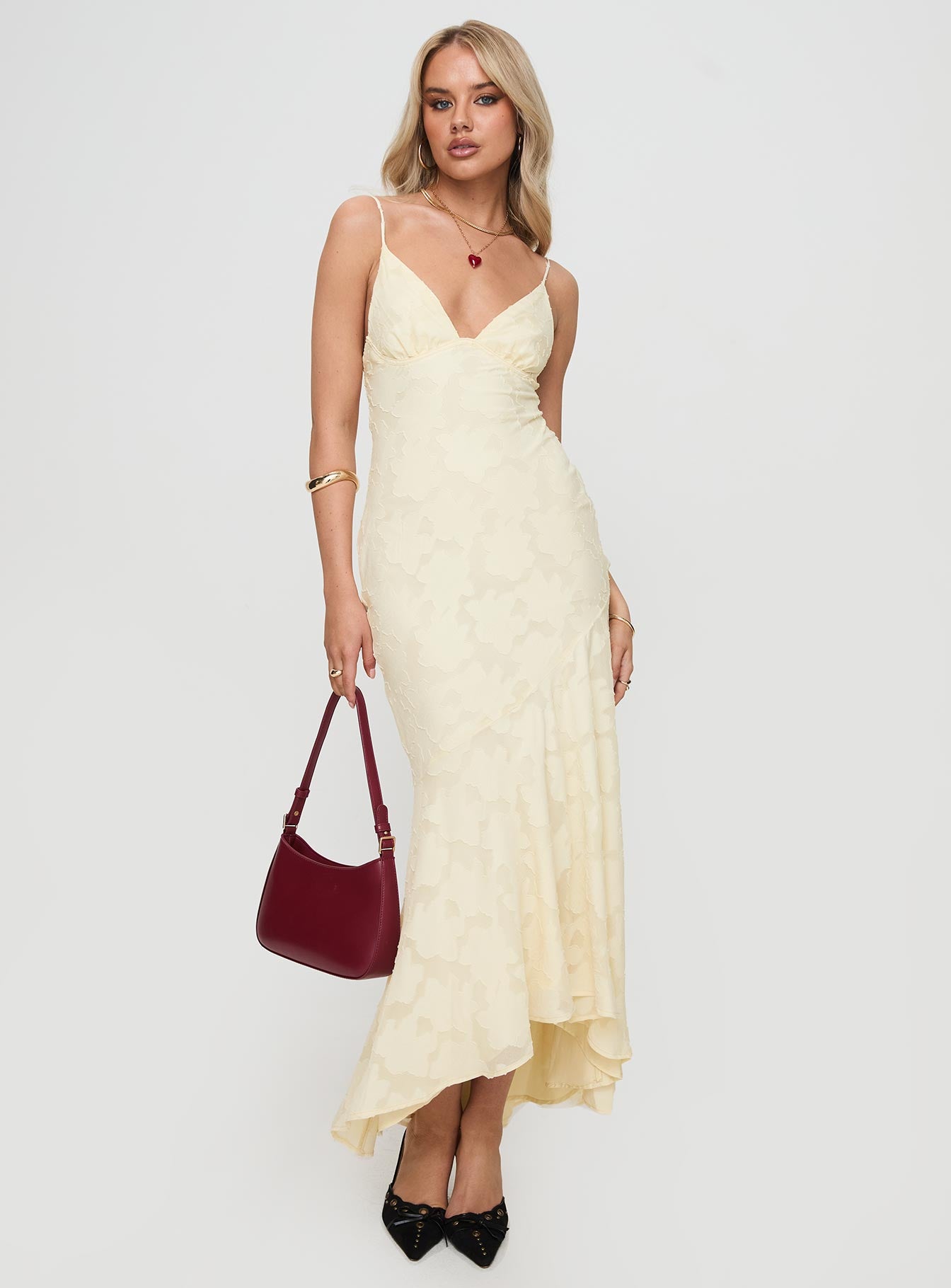 Cyrene Maxi Dress Lemon - Image 3
