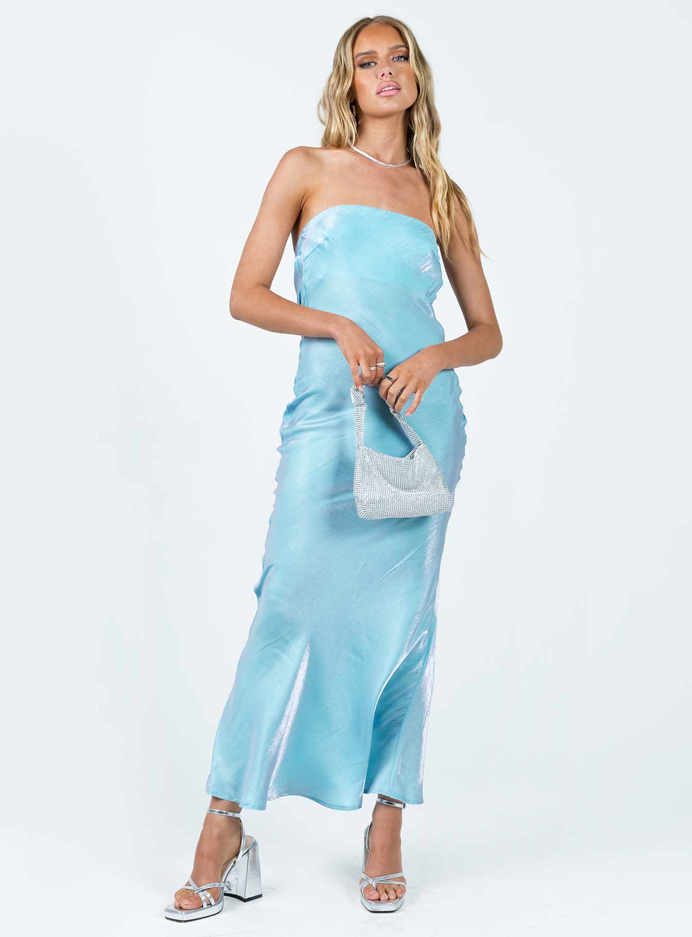 Haley Maxi Dress Blue - Image 3