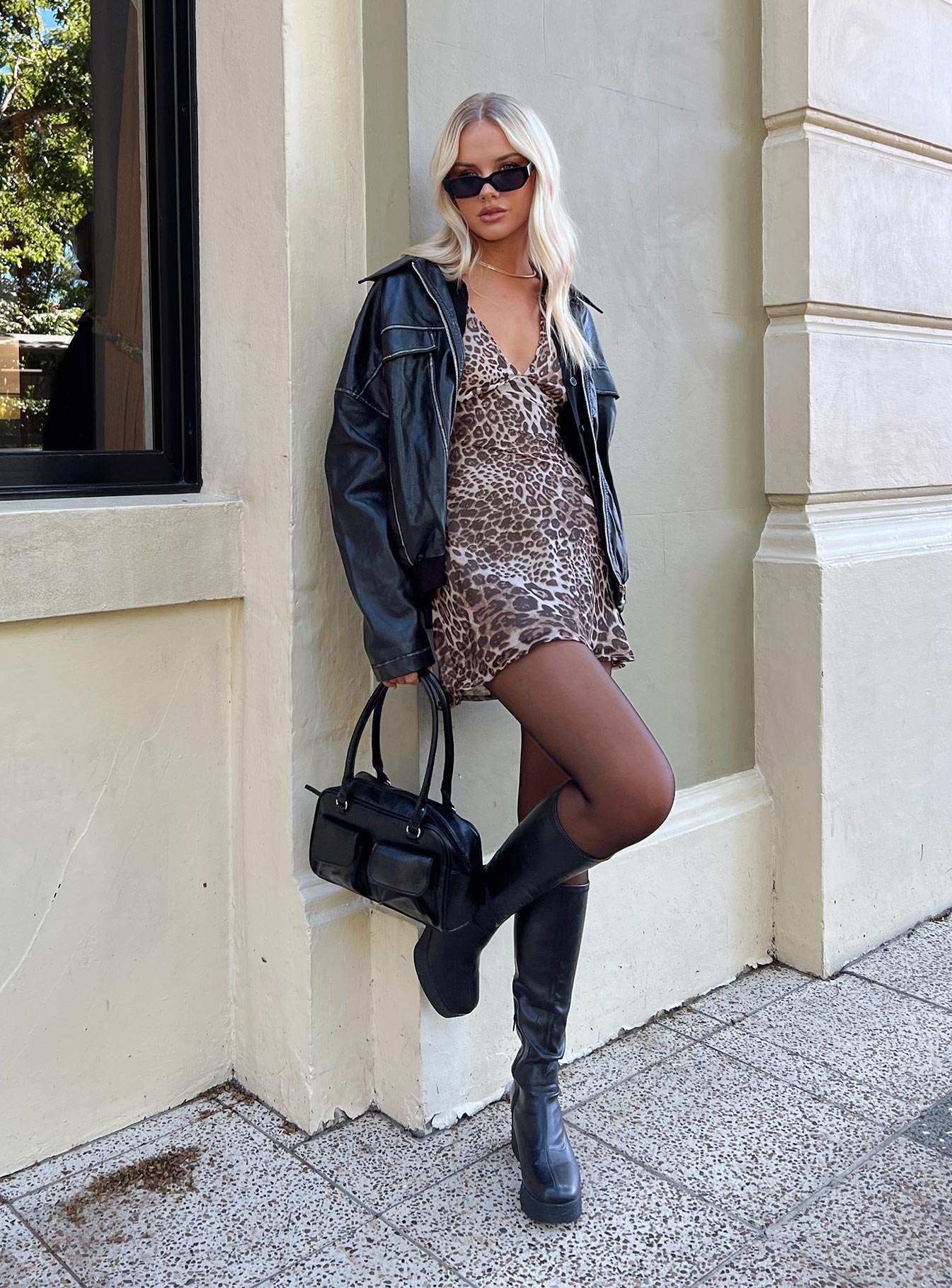 Nellie Mini Dress Leopard Tall - Image 7