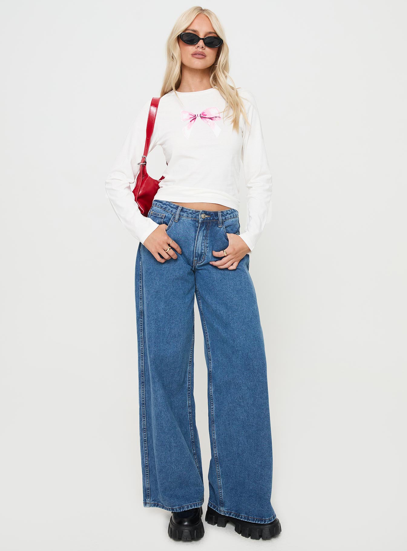 Bow Baby Long Sleeve Top White - Image 3