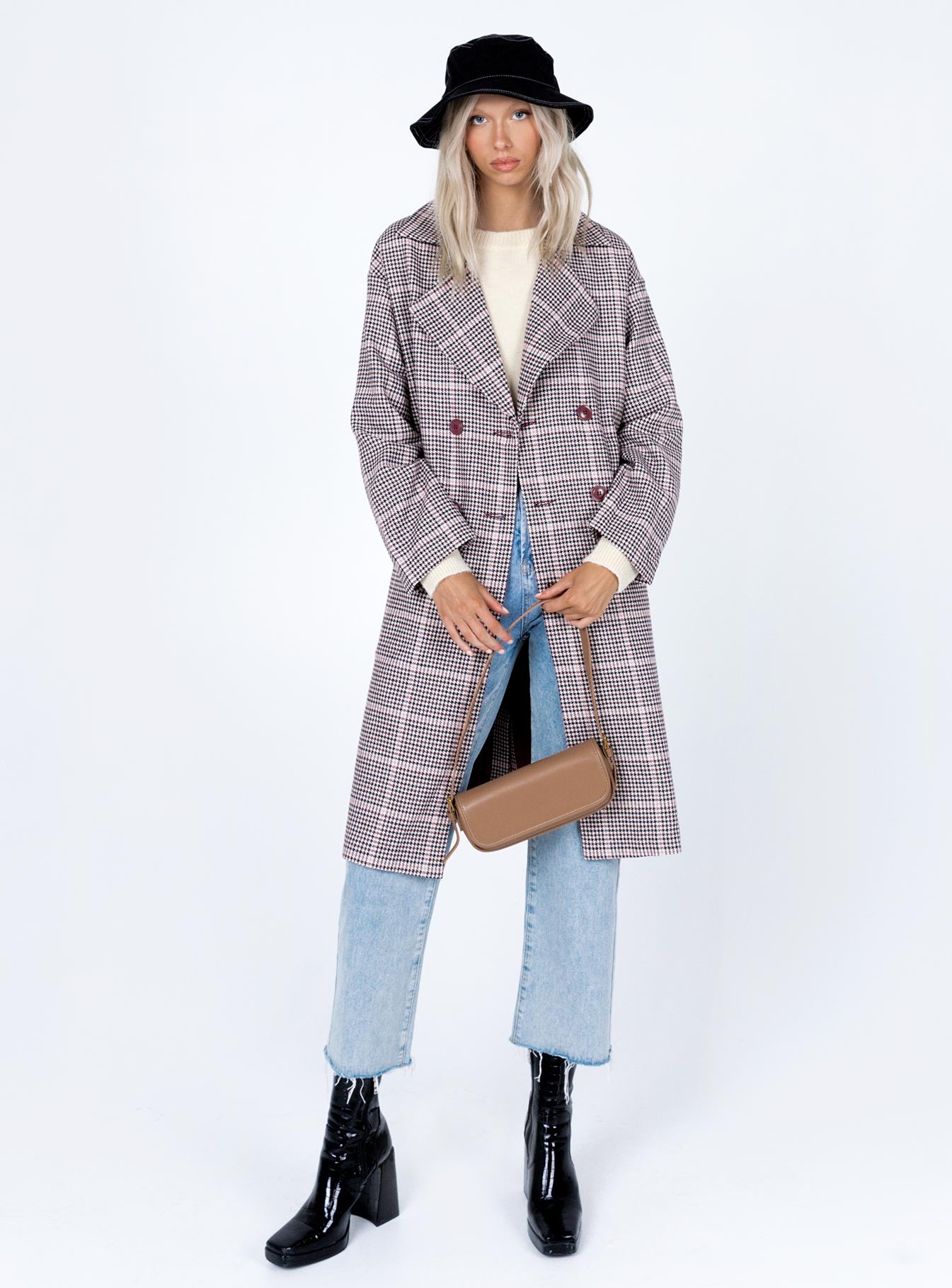 Parisa Winter Check Coat Multi - Image 3