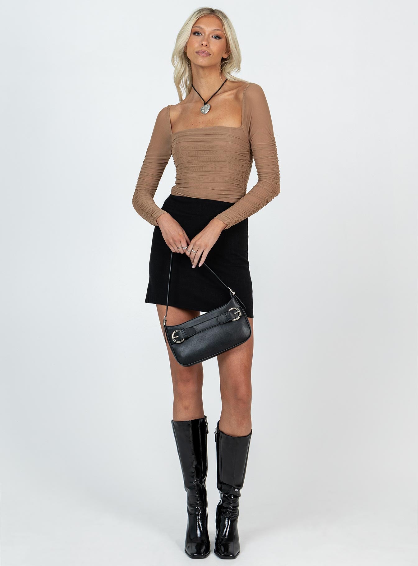 Selby Mini Skirt Black Tall - Image 2