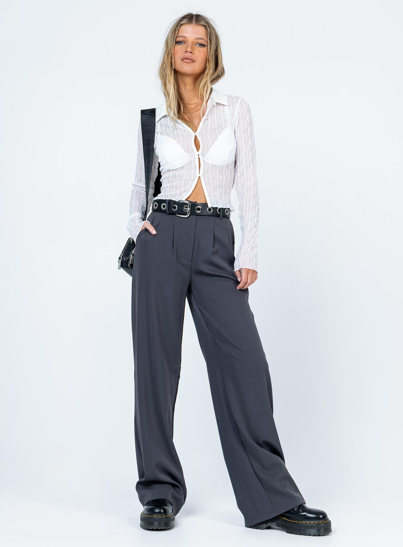 Maeve Long Sleeve Top White - Image 3