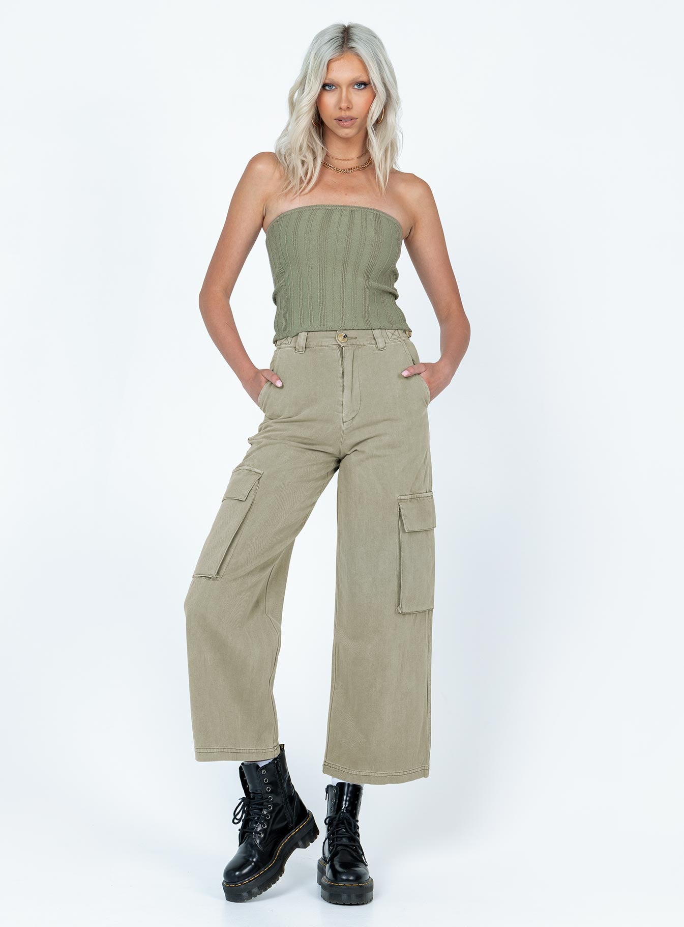 The Stevie Cargo Pants Khaki - Image 3