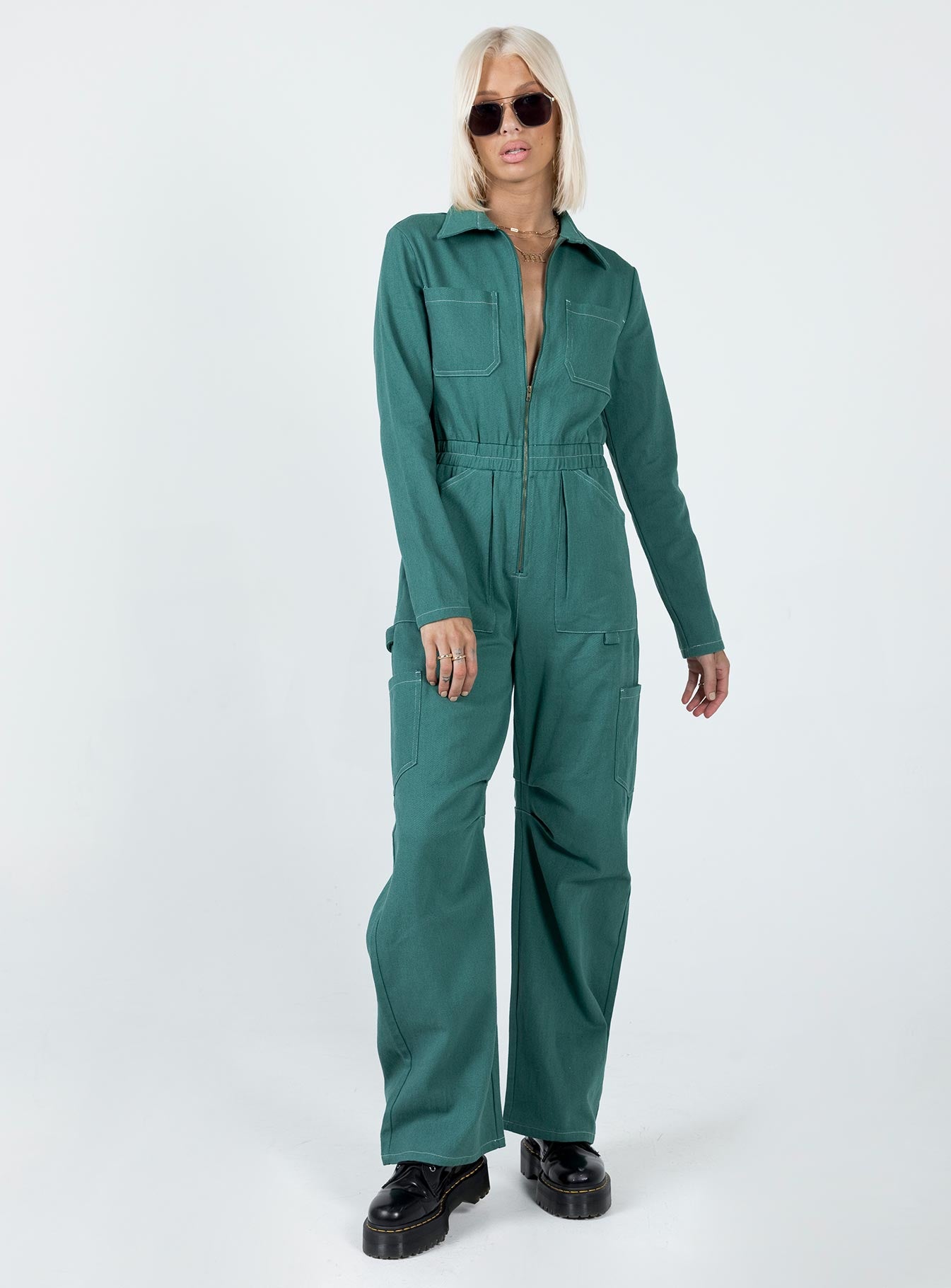 Miami Vice Boiler Suit Forest Green - Image 3