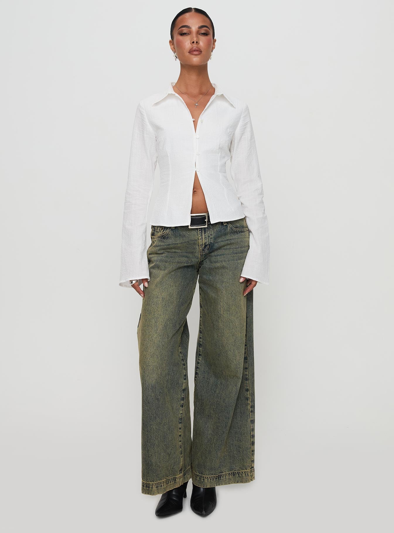 Foxley Long Sleeve Top White - Image 3