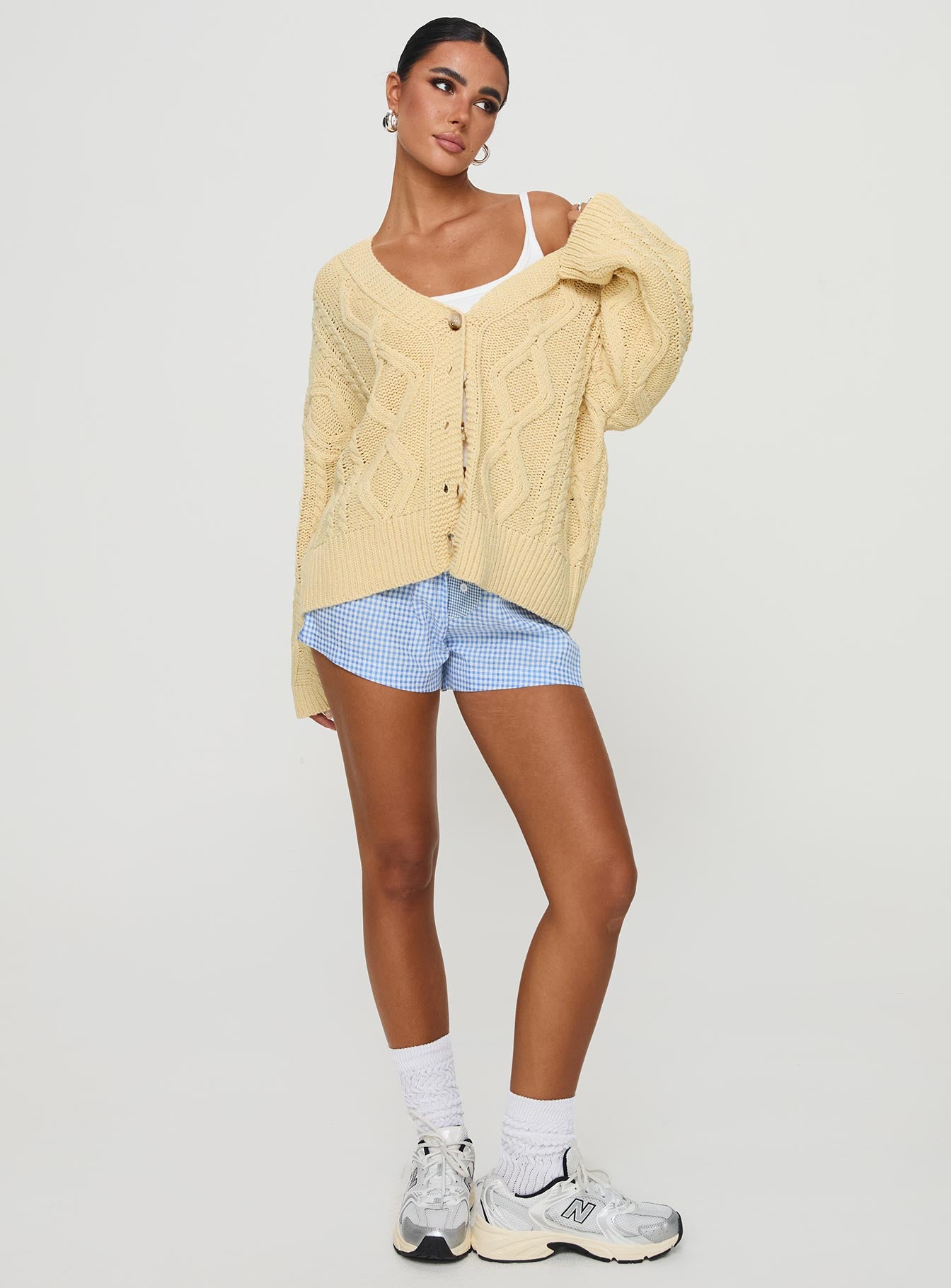 Daxtan Cable Cardigan Lemon - Image 2
