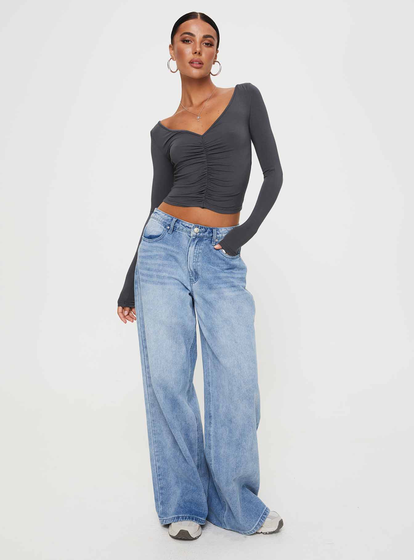 Moylan Long Sleeve Top Grey - Image 3