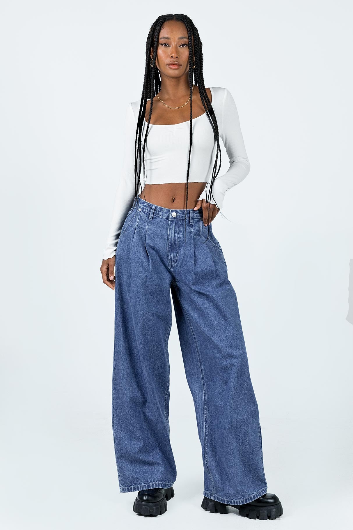 Bakali Wide Leg Jeans Dark Wash - Image 3