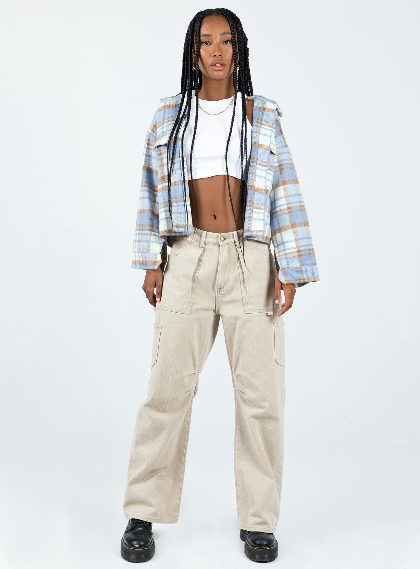 Bielby Flannel Jacket Blue/Grey - Image 2