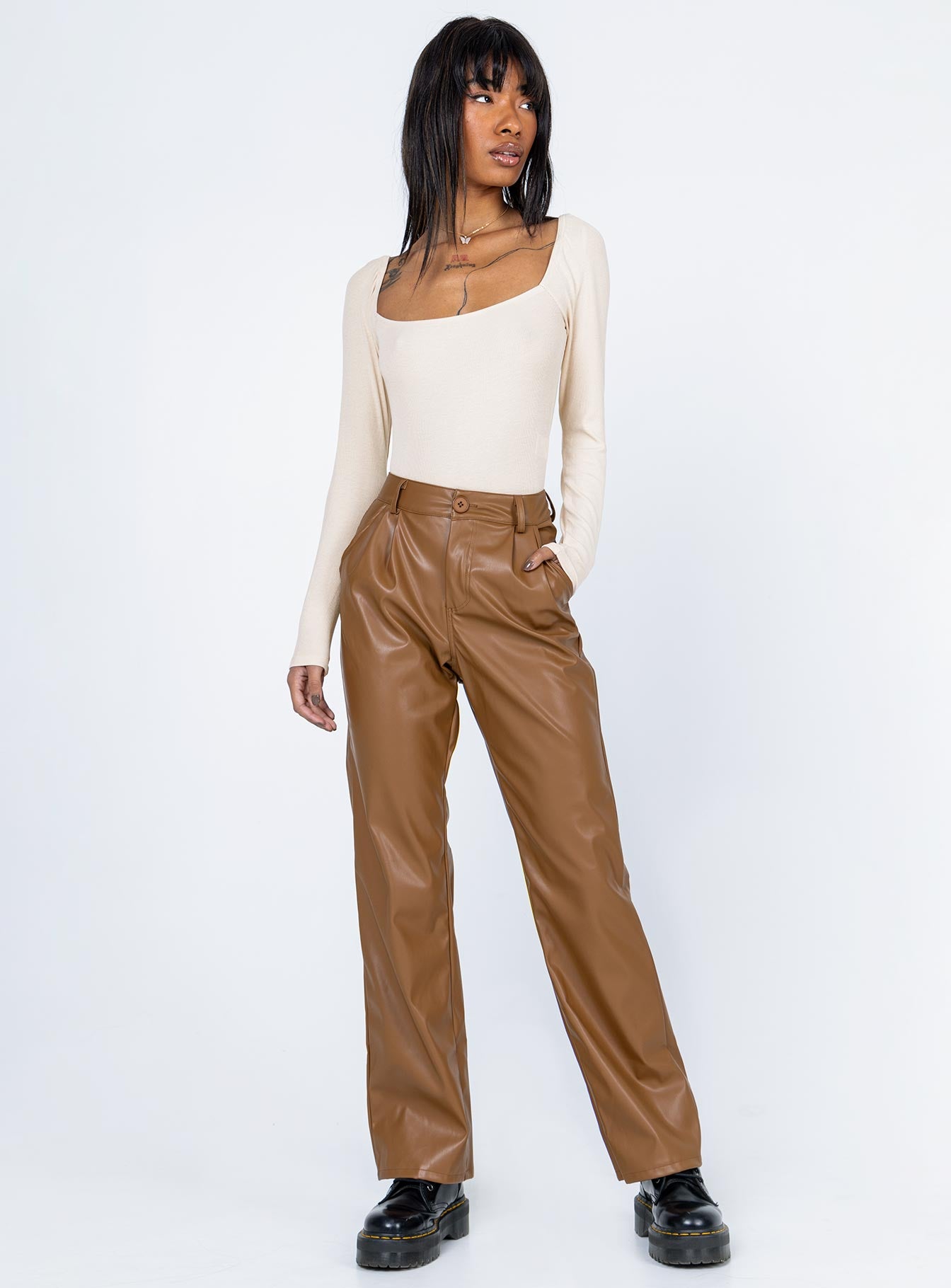 Charlotte Bodysuit Beige - Image 2