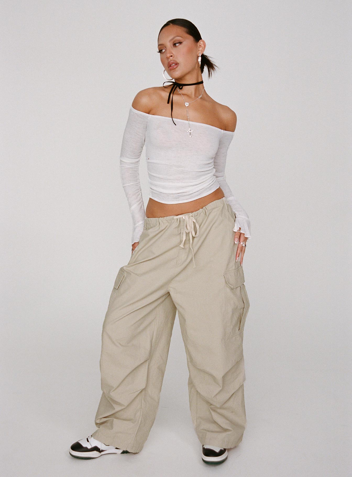 Taroona Off The Shoulder Top Ivory - Image 9