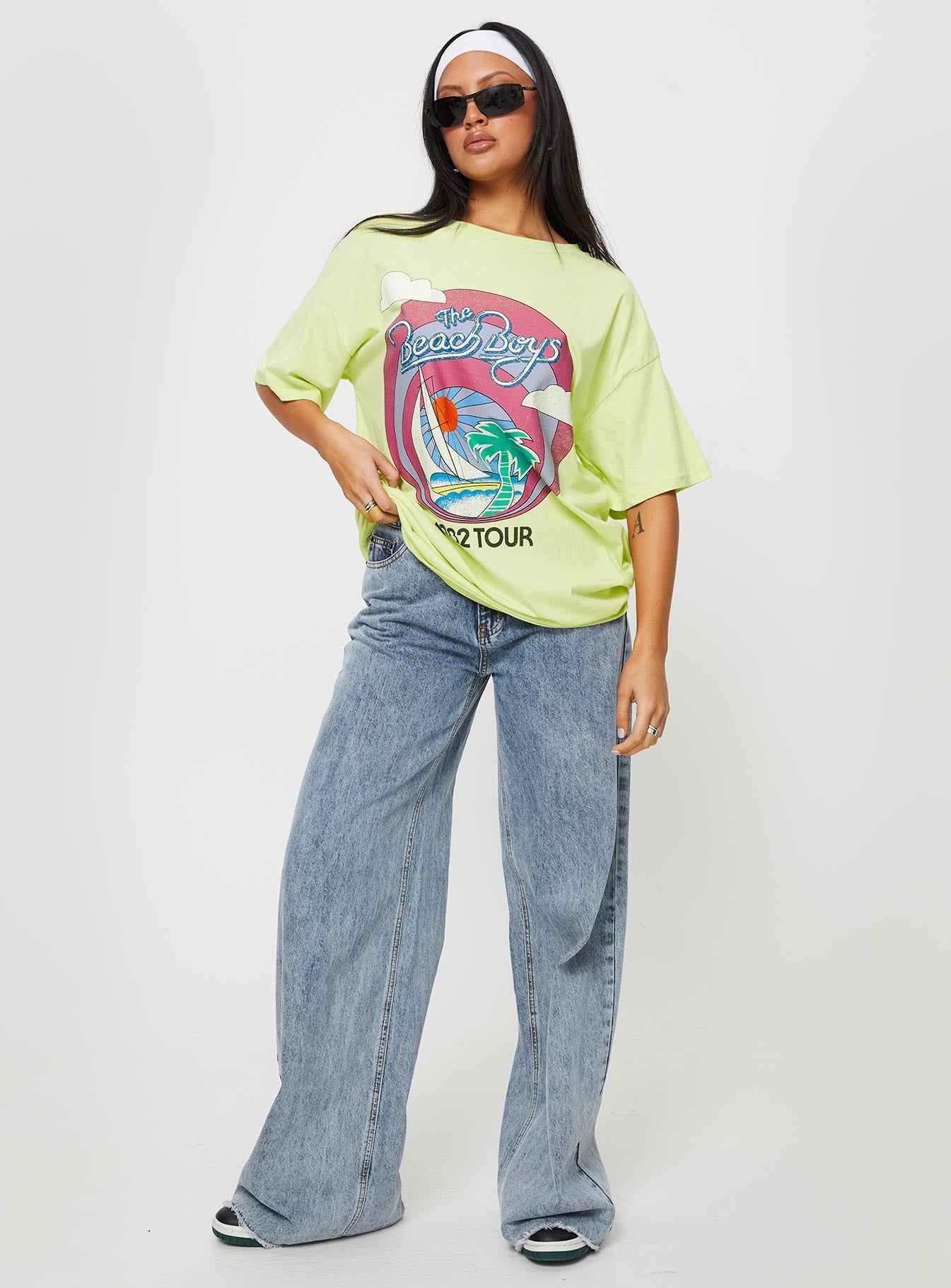 The Beach Boys 1982 Oversized Tee Green - Image 3