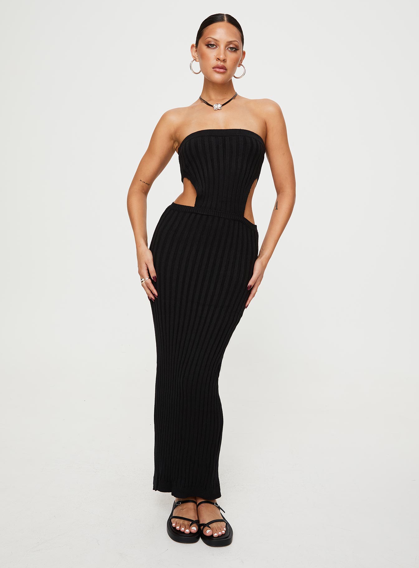 Olia Maxi Dress Black - Image 3