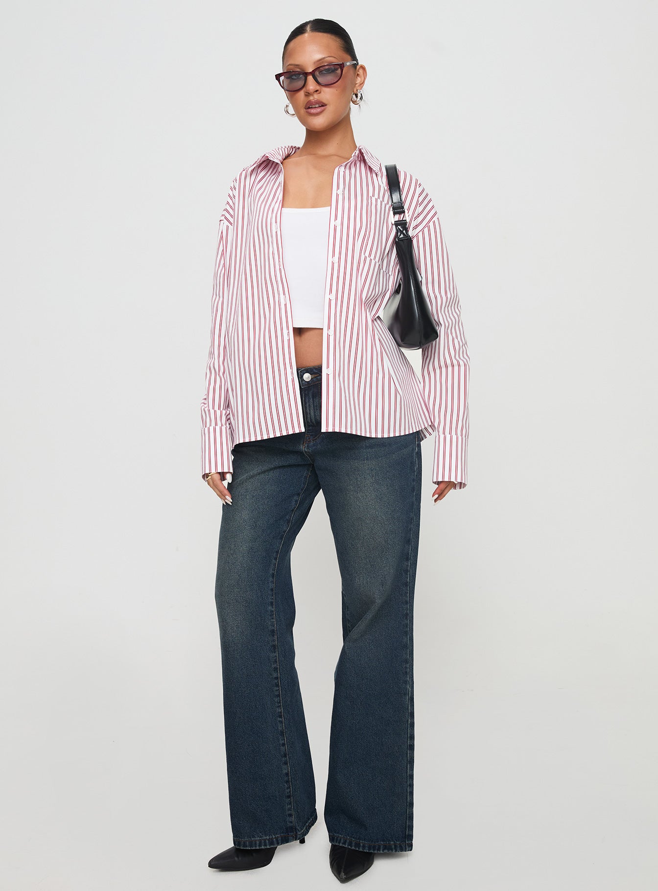 Belize Shirt Red / White Stripe - Image 3