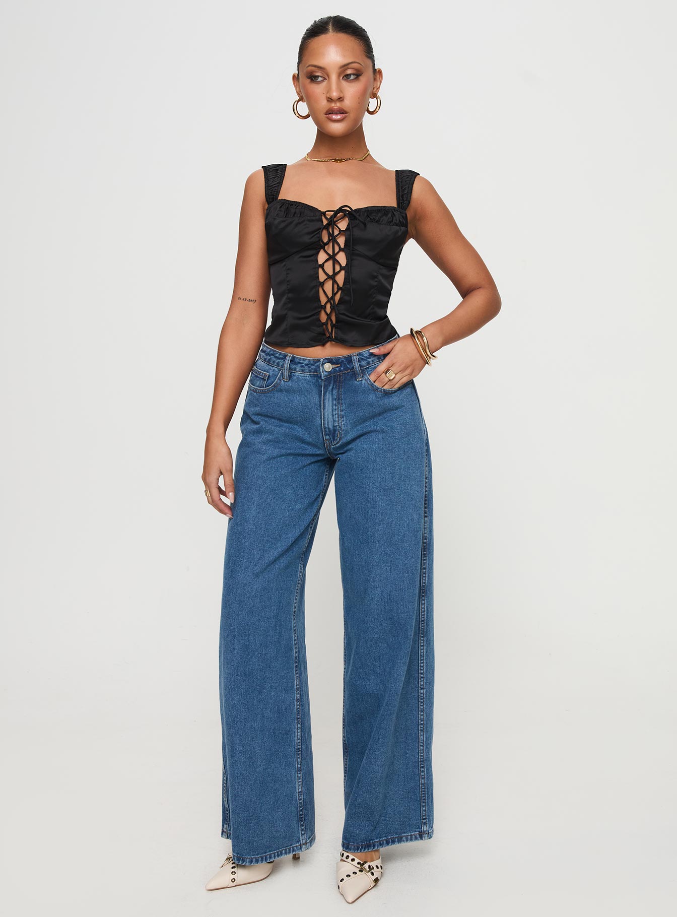 Arvelin Corset Top Black - Image 2