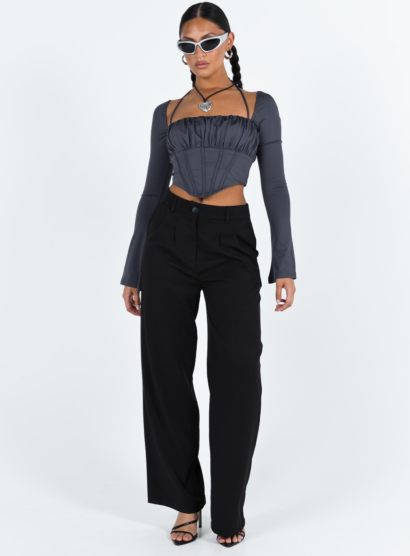 Dennison Long Sleeve Top Grey - Image 3