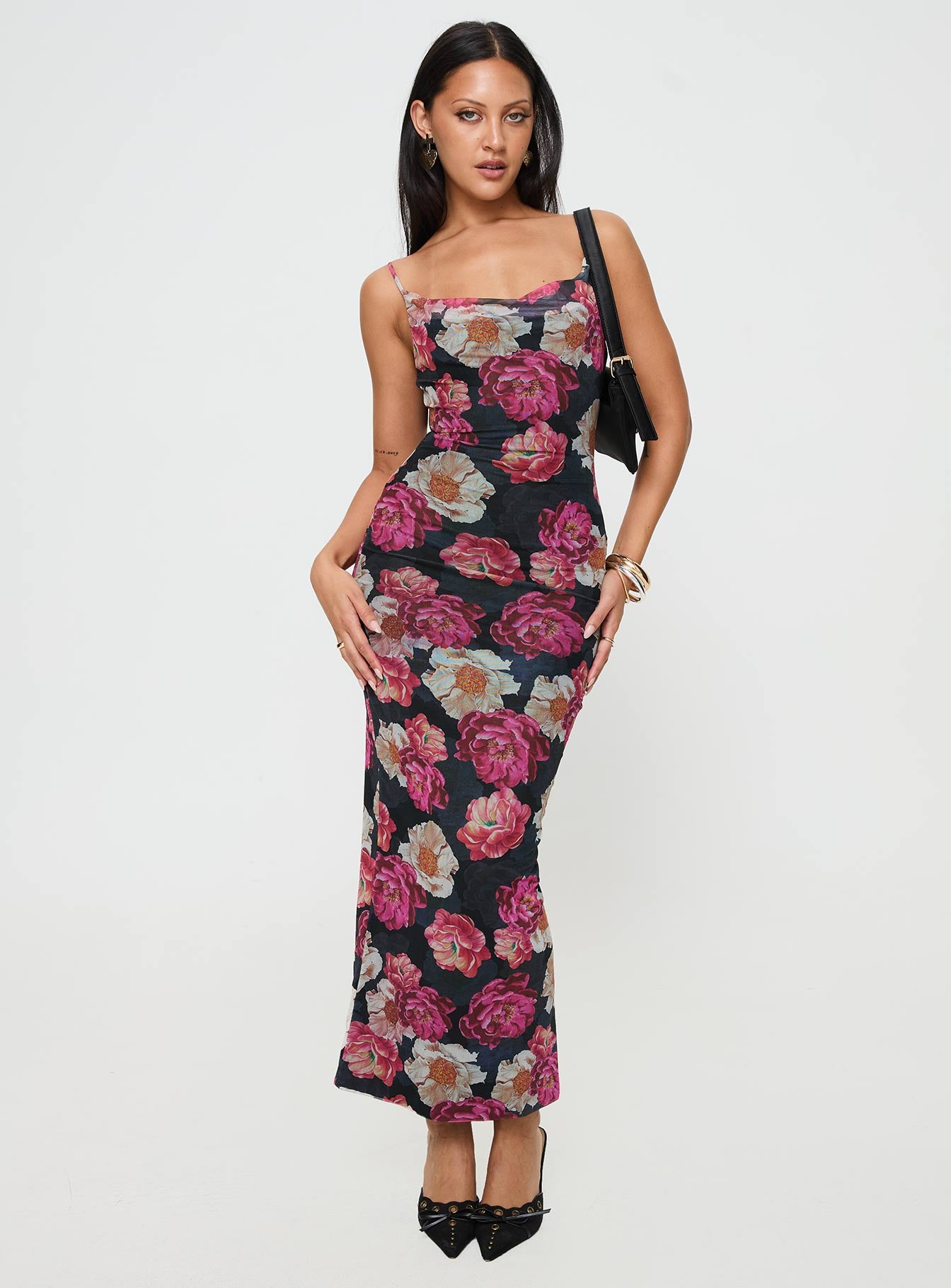 Auley Maxi Dress Multi / Red Floral - Image 3