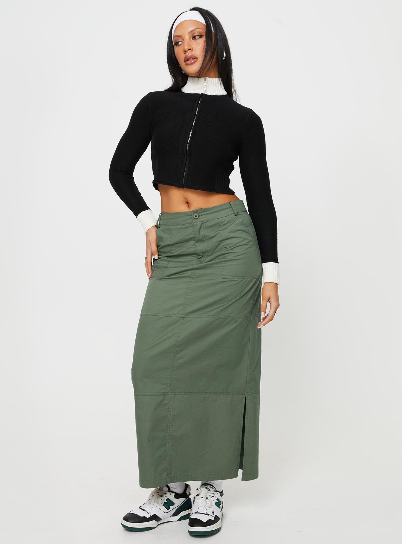 Meggie Polo Knit Sweater Black - Image 3