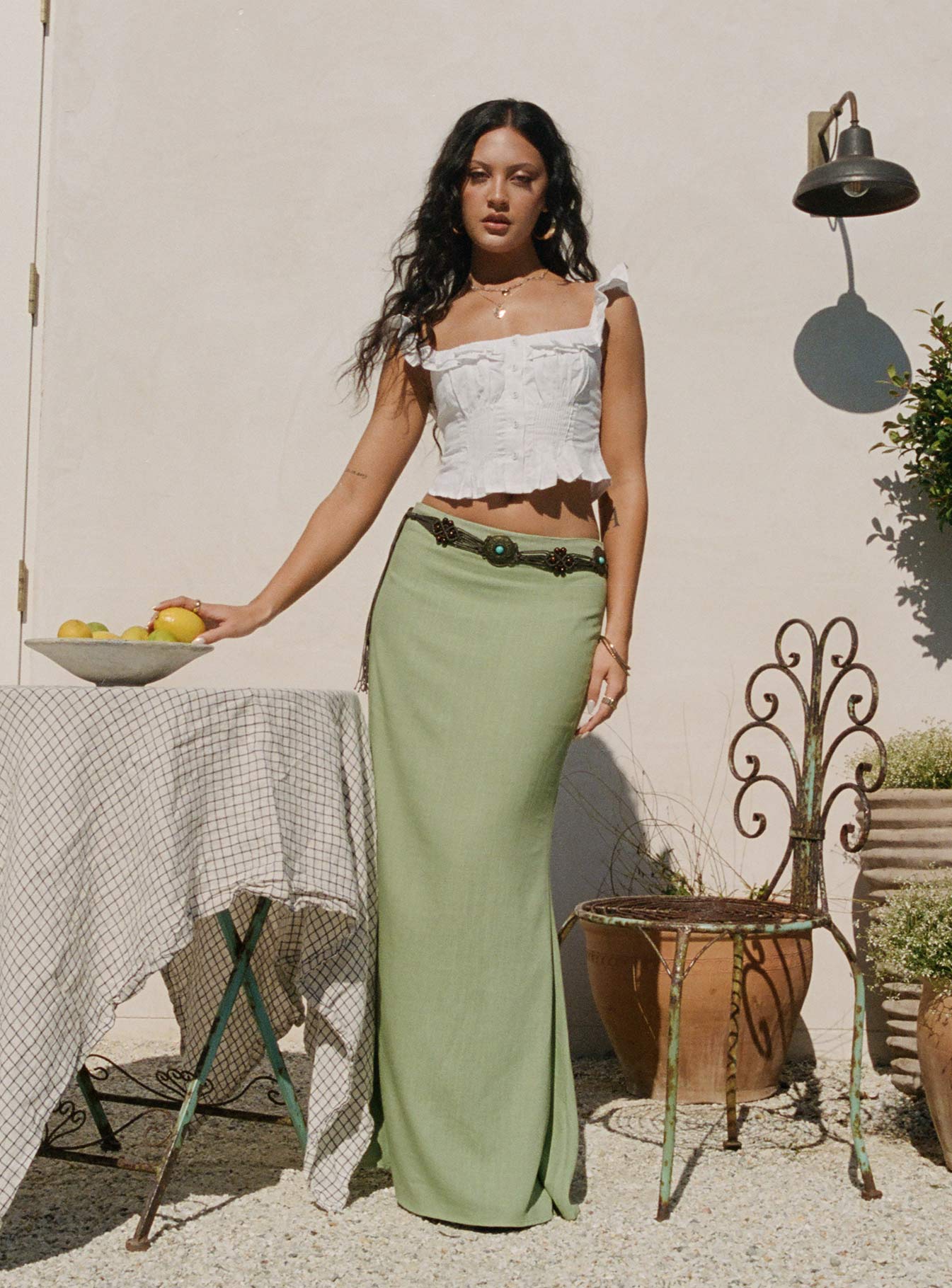 Sophia Maxi Skirt Green - Image 12