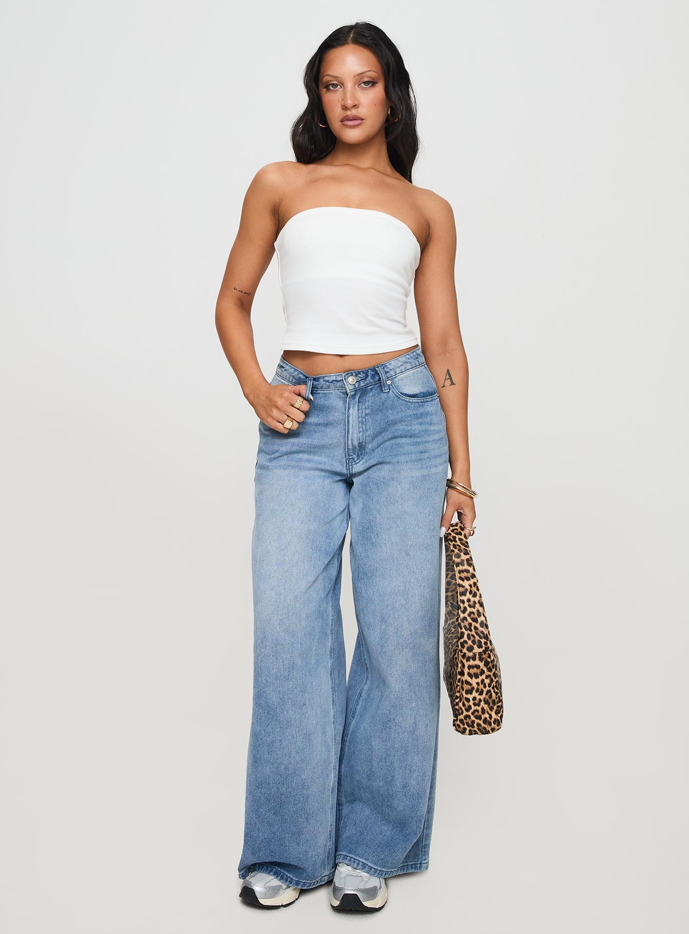 Baseline Strapless Rib Top White - Image 3